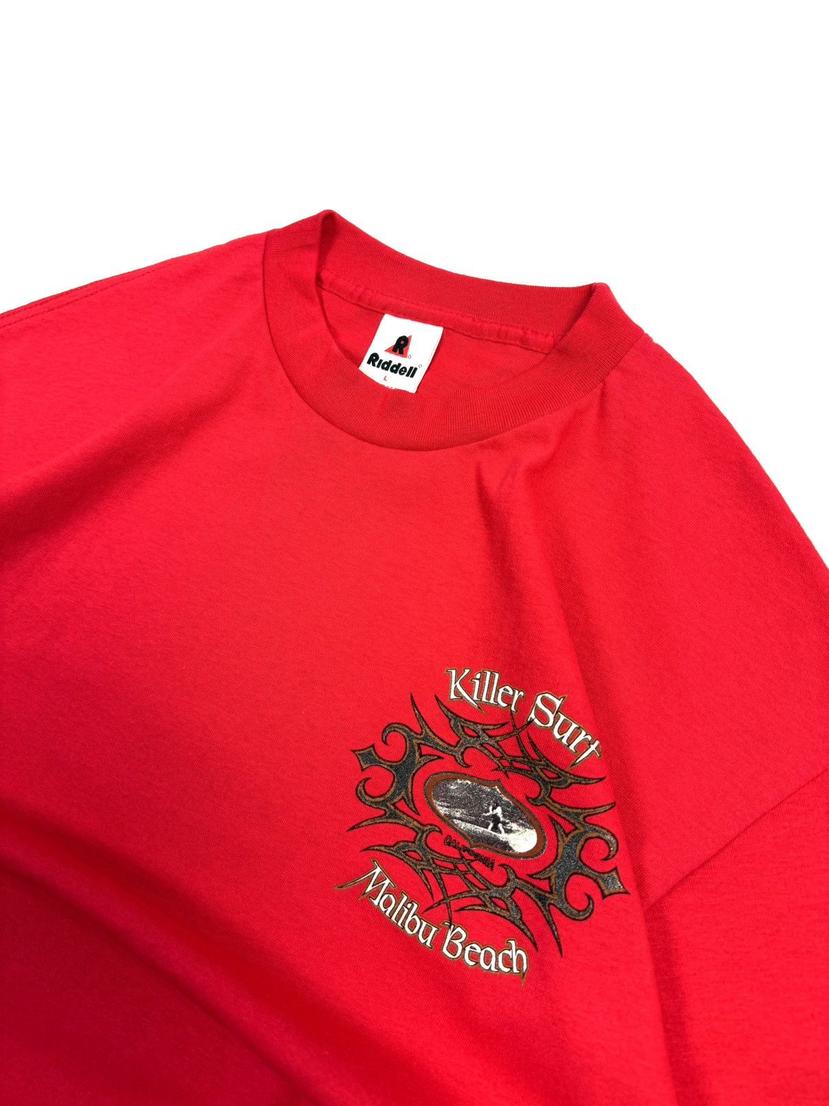 Riddell vintage Y2K Riddell Killer Surf Tee L Red Single Stitch 90s Size US L / EU 52-54 / 3 - 11 Thumbnail