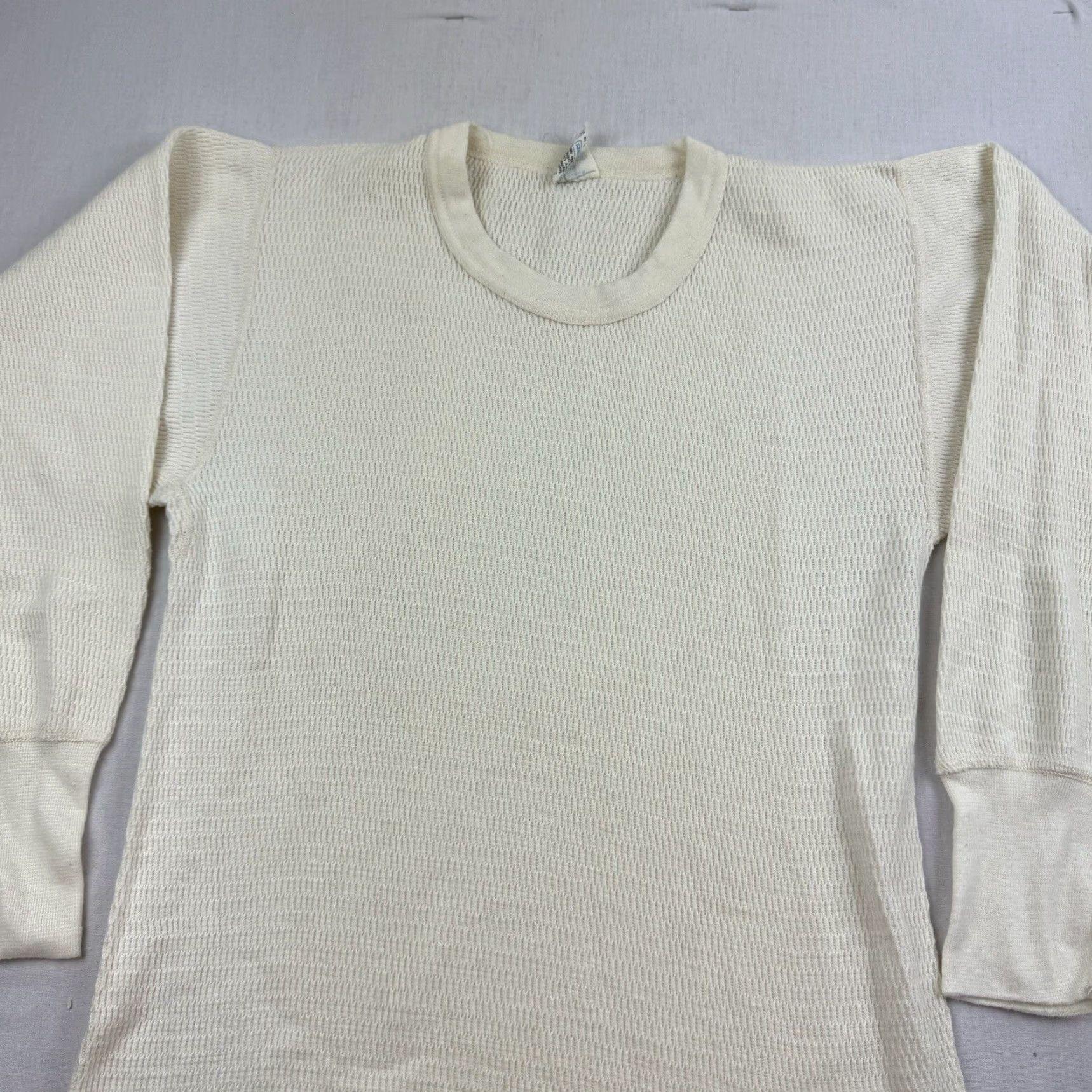 Sears VINTAGE Sears Thermal Undershirt Adult Large White Long Sleeve Grunge 1970s Mens Size US L / EU 52-54 / 3 - 2 Thumbnail