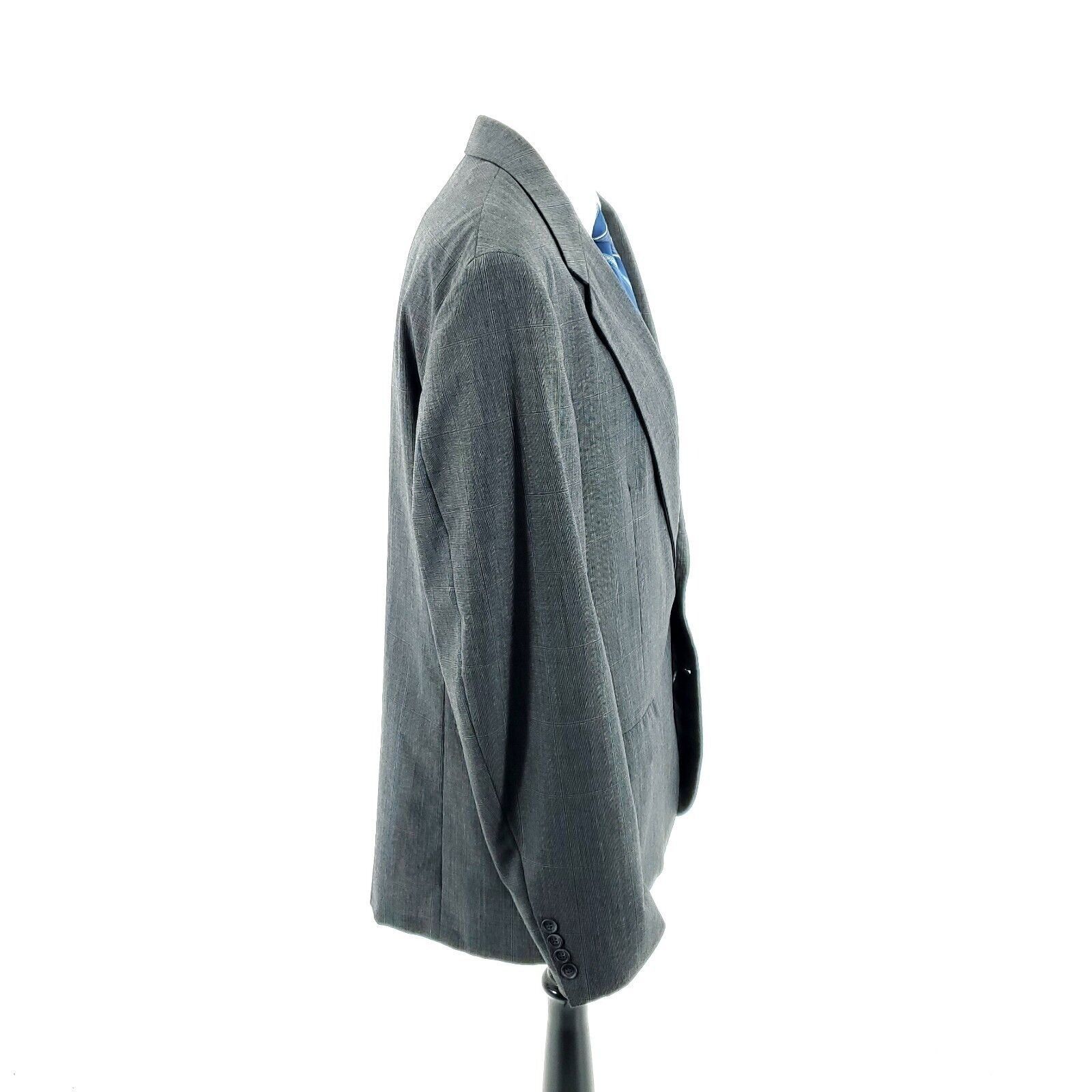 John Weitz John Weitz Wool 2 Button 2 Piece Suit 42L Gray Birdseye 41/3 Size 42L - 7 Thumbnail