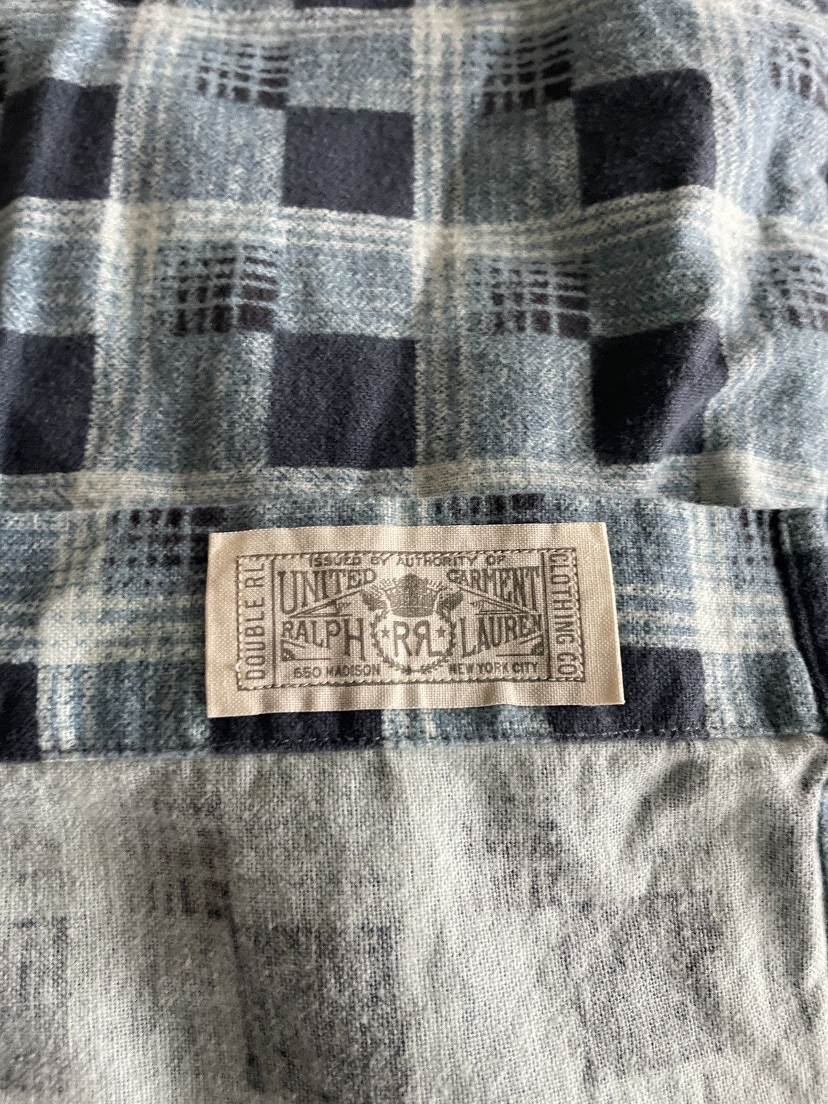 RRL Ralph Lauren Flannel Plaid button Front shirt Nwt 245.00 Size US M / EU 48-50 / 2 - 11 Thumbnail