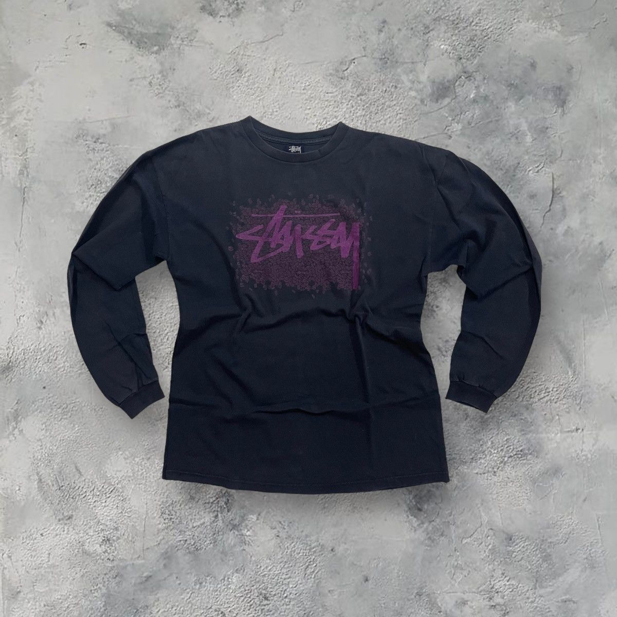 image of Vintage Y2K Stussy Box Logo Money Center Stussy in Dark Blue, Men's (Size XL)