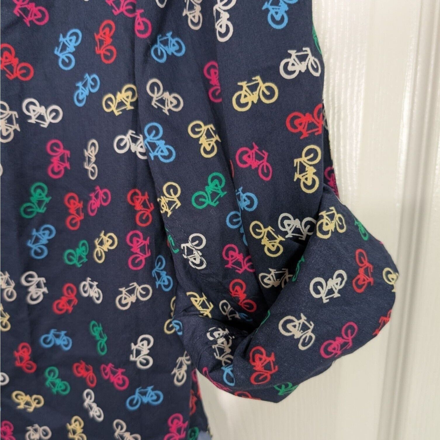 Talbots Talbots Bicycle Shirt Womens Size Medium Blue Novelty Cotton Size M / US 6-8 / IT 42-44 - 2 Thumbnail
