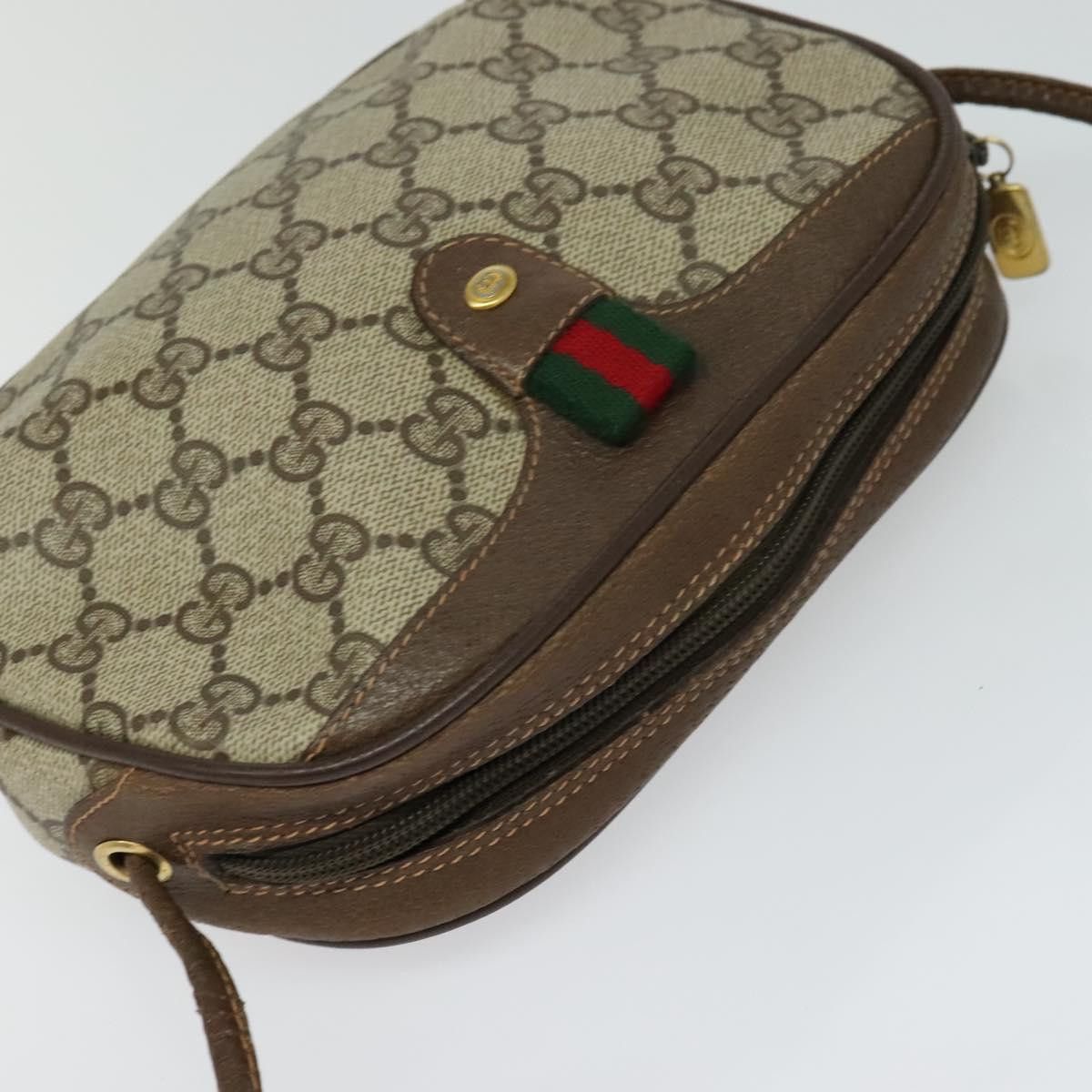 Gucci GUCCI GG Supreme Web Sherry Line Shoulder Bag Pvc Beige 89 Size ONE SIZE - 6 Thumbnail