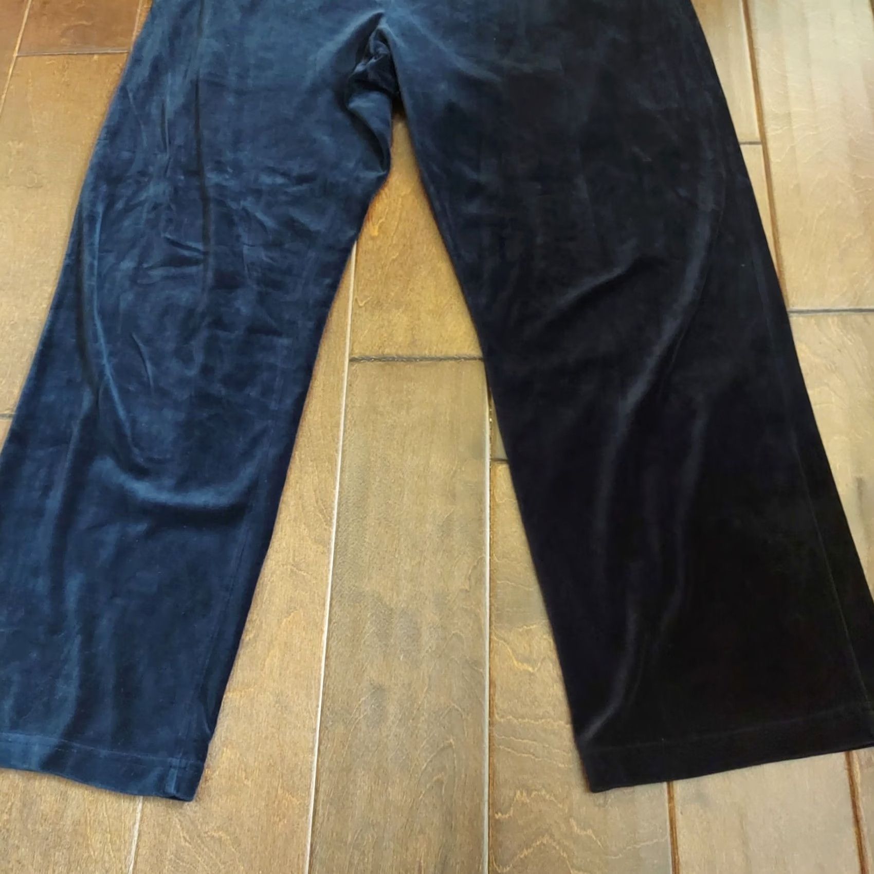 Liz Claiborne Liz Claiborne Women's Black Velvet Sweatpants M - Pants, Regular, Solid, Cotton Polyester, Casual Travel, Womens Size 32" / US 10 / IT 46 - 3 Thumbnail