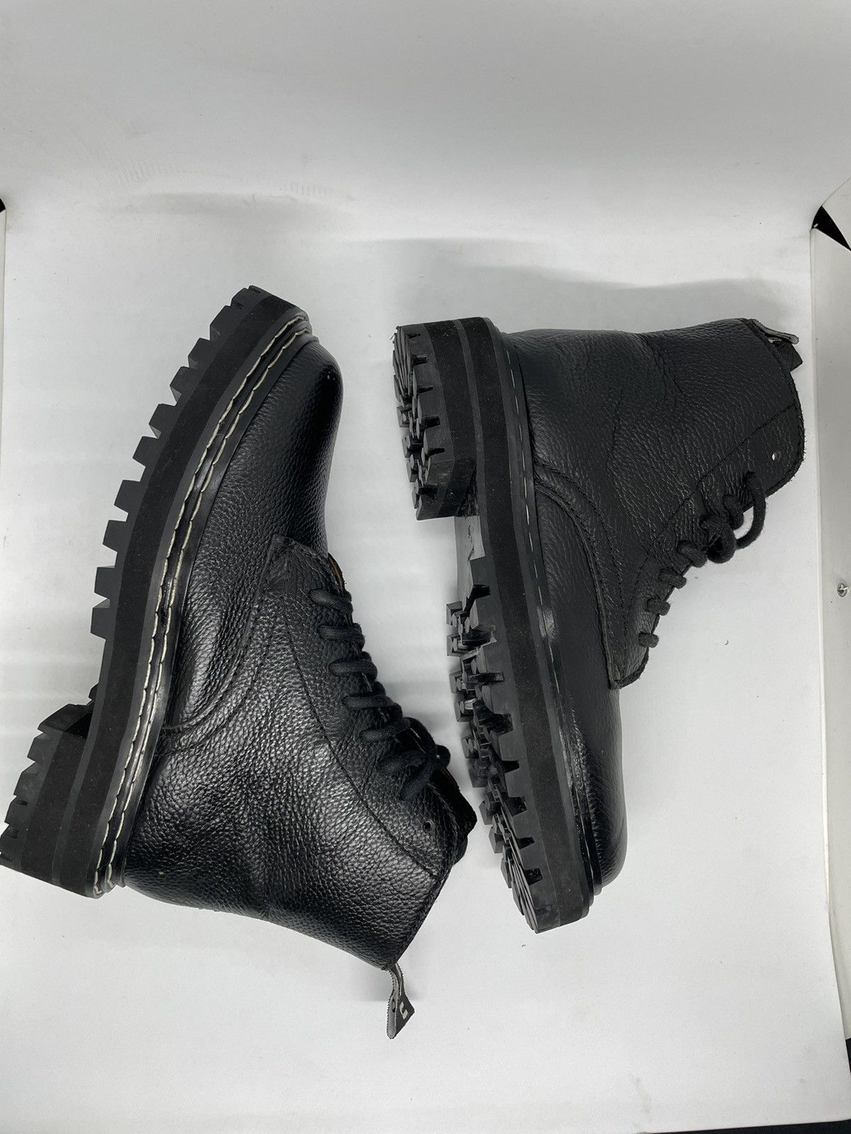 Proenza Schouler Women’s Black Lug Sole Combat Boots Size US 6 / IT 36 - 3 Thumbnail
