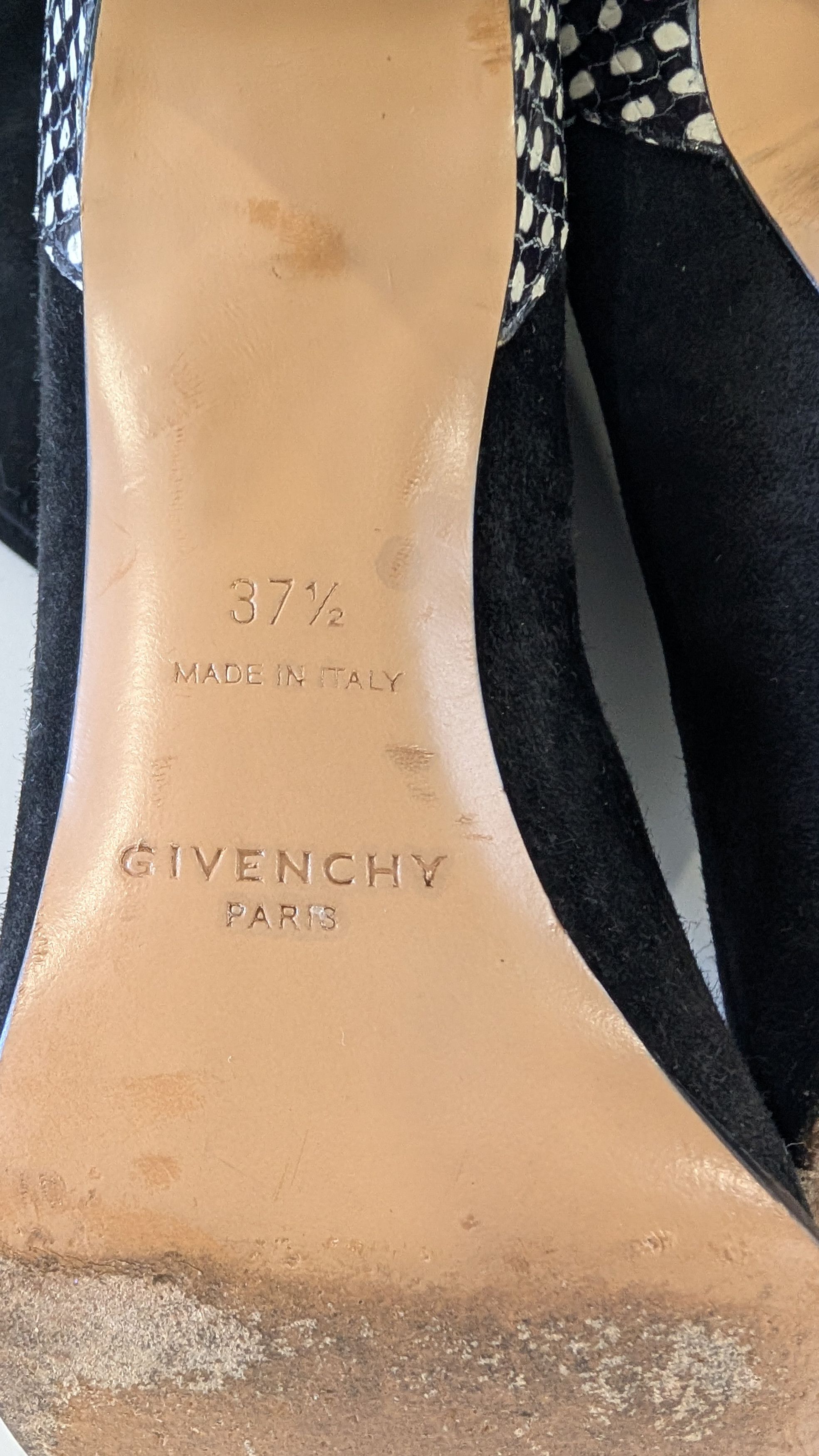 Givenchy Givenchy Black Suede Snake Effect Knee High Boots Size 37.5 Size US 7.5 / IT 37.5 - 5 Thumbnail