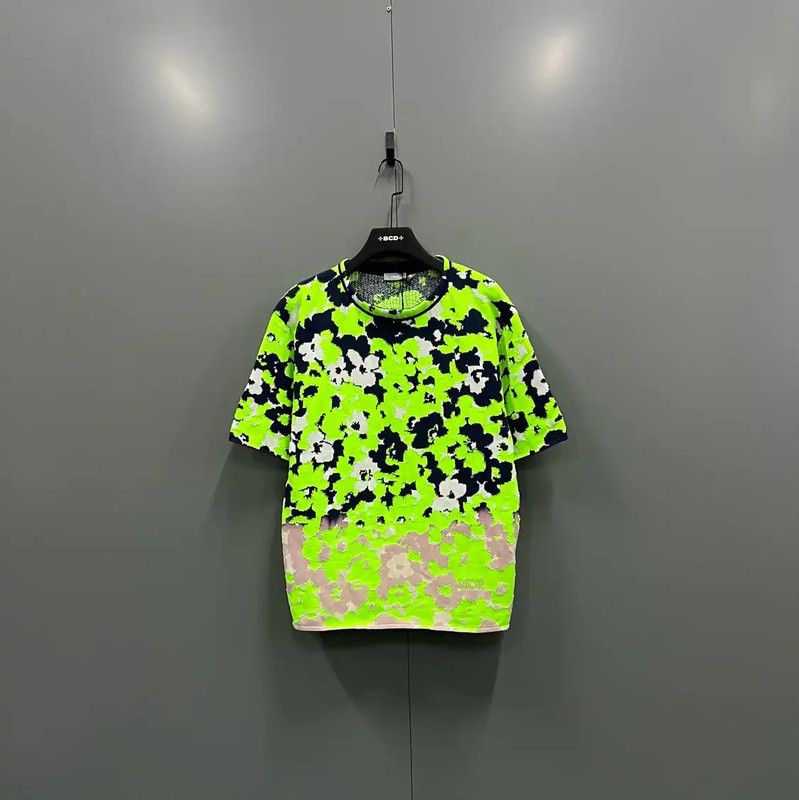 Dior Summer Multicolor Cotton Short Sleeve T-Shirt 0089