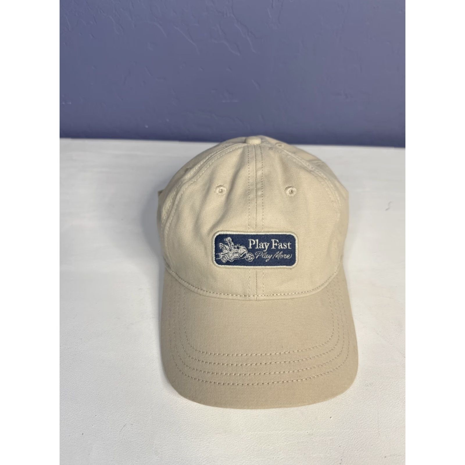 Abercrombie & Fitch VINTAGE Abercrombie & Fitch Dad Hat Cap Khaki Beige One Size Men Strapback Golf Hat Random Play Fast More Size ONE SIZE - 3 Thumbnail