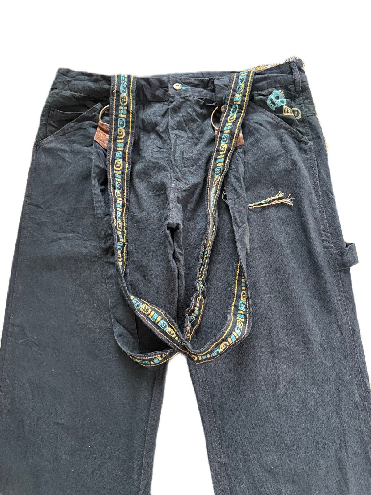 Japanese Brand Japan Brand CBus Trip Skull Suspender Pants Kapital Style Size US 34 / EU 50 - 4 Thumbnail