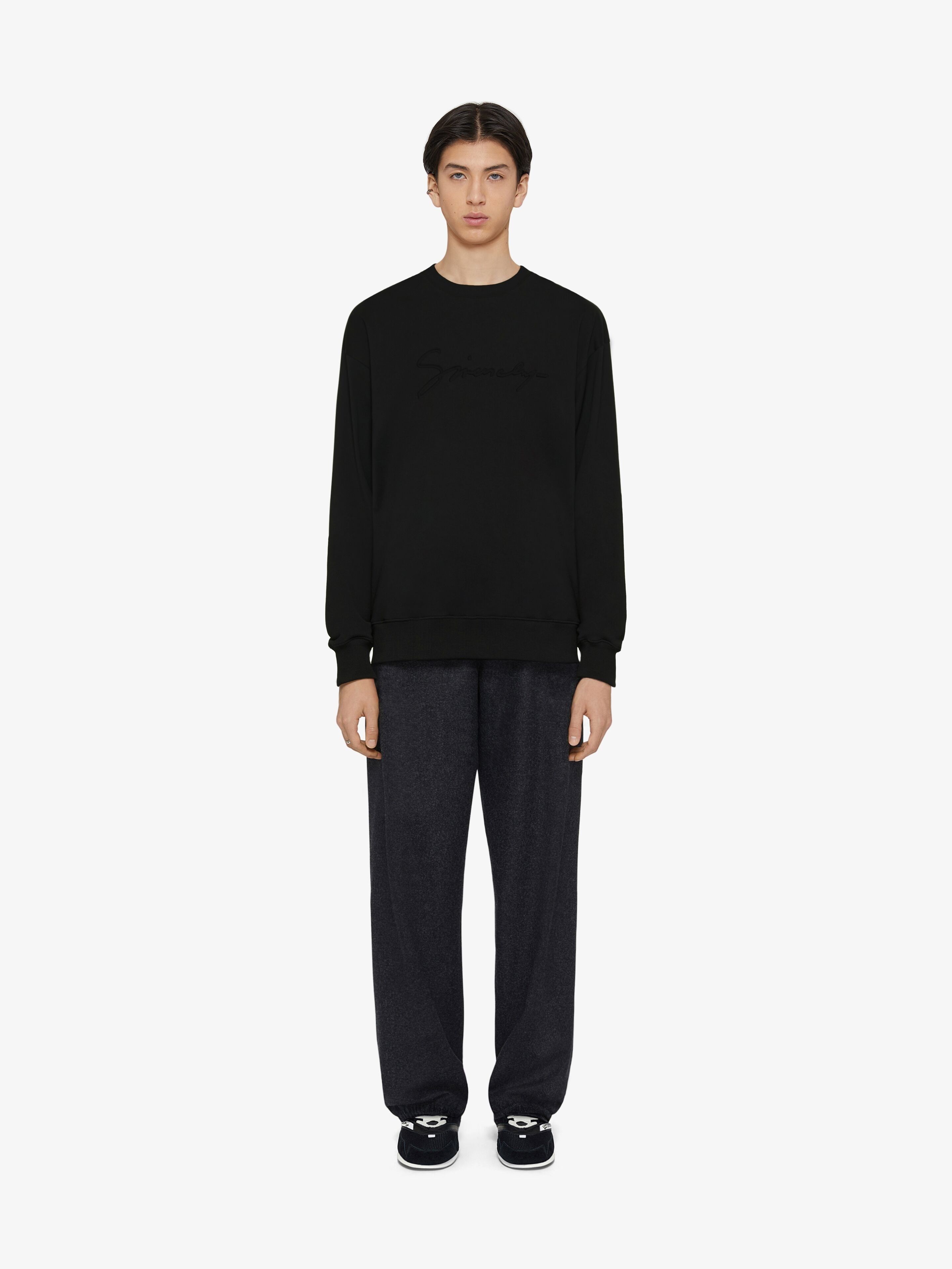 Givenchy o1w1db10326 Boxy Base Fit Sweatshirt in Black Size US L / EU 52-54 / 3 - 2 Thumbnail