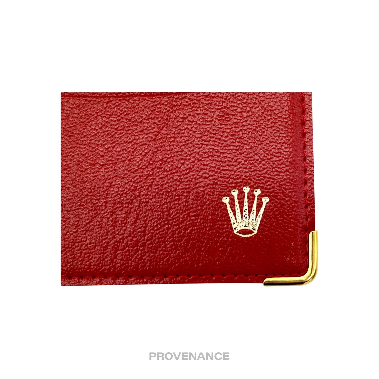 Rolex 🔴 Rolex Card Holder Wallet - Red Leather II Size ONE SIZE - 5 Thumbnail