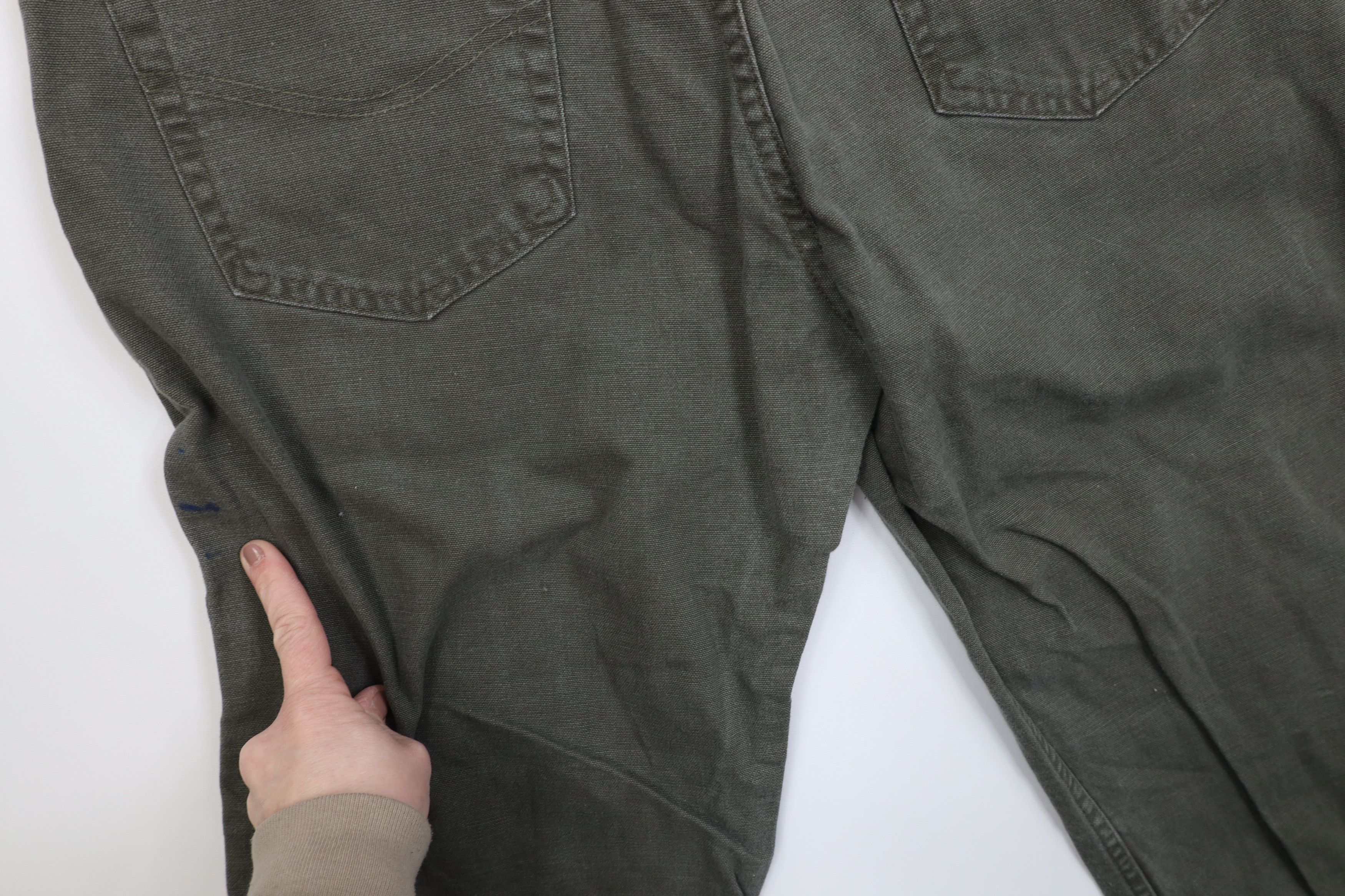 Carhartt Vintage Y2K 2000 Carhartt Canvas Pants Moss Green Cotton Size US 36 / EU 52 - 13 Thumbnail