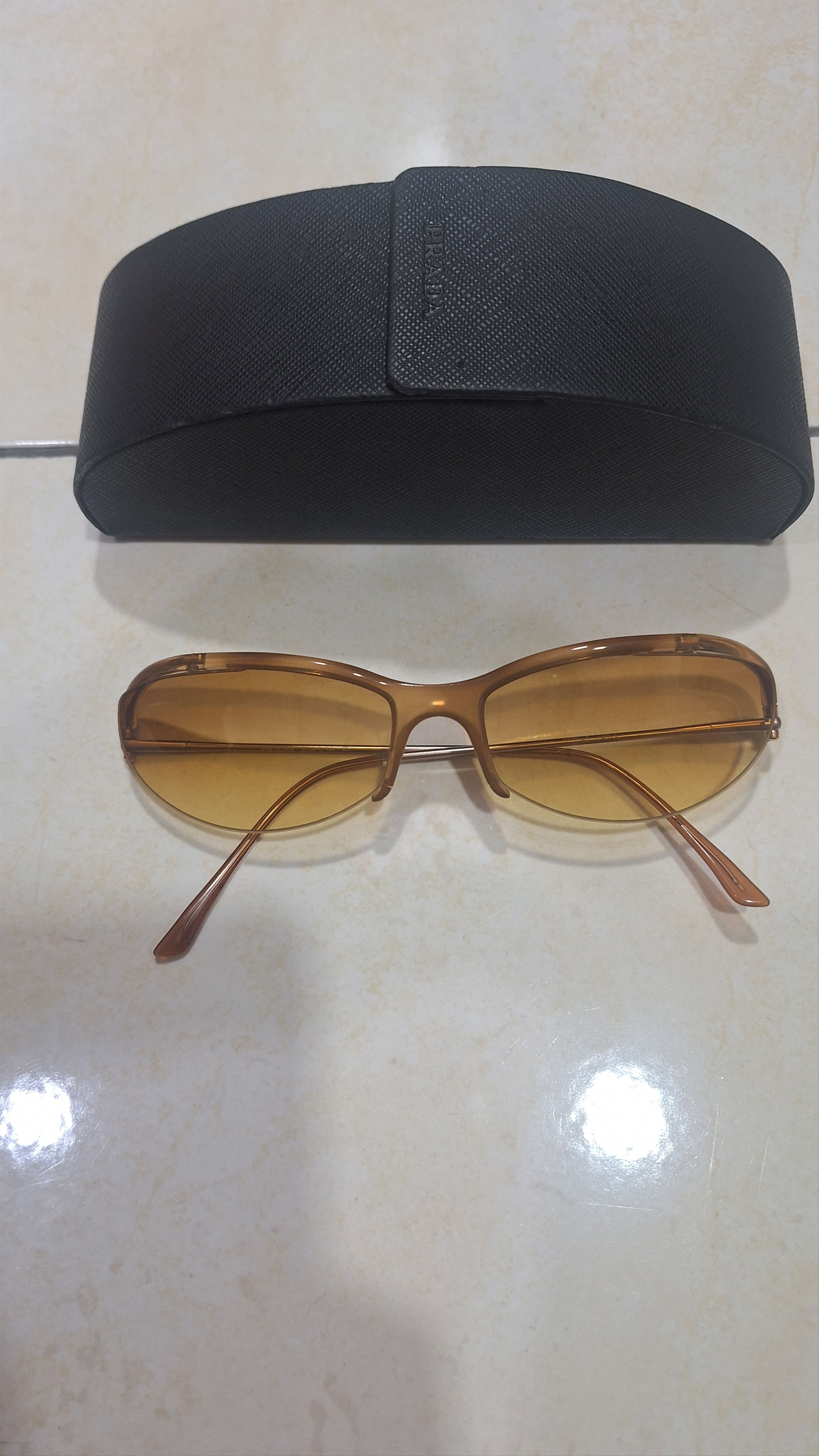 Prada 2000’s Prada SPR 13C Half Frame Tint Metallic Size ONE SIZE - 2 Thumbnail