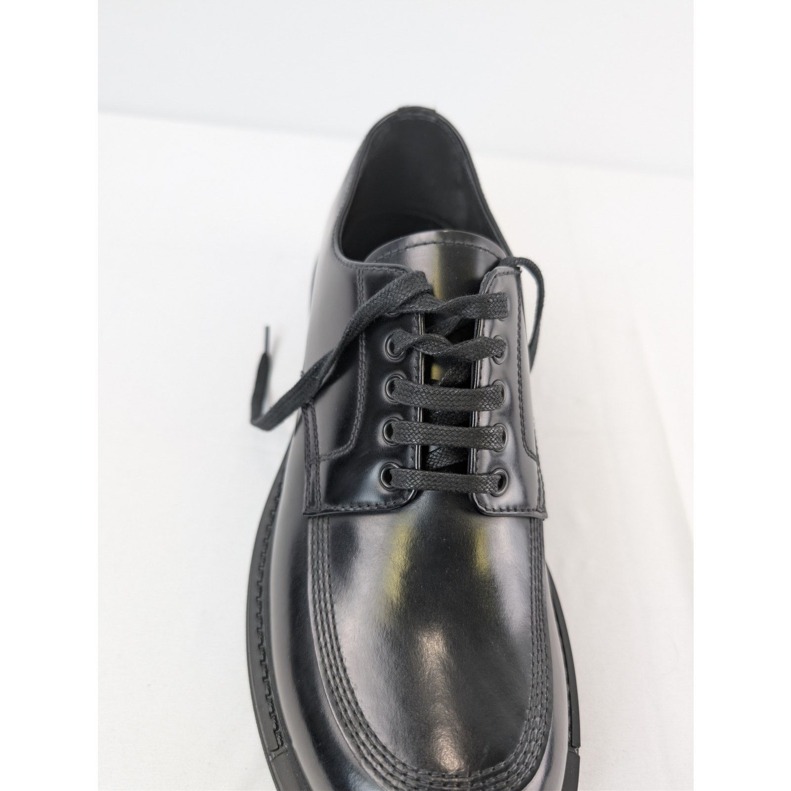 Prada o1rshd1 Brushed Leather Derby Shoes Boots in Black Size US 8 / EU 41 - 14 Thumbnail