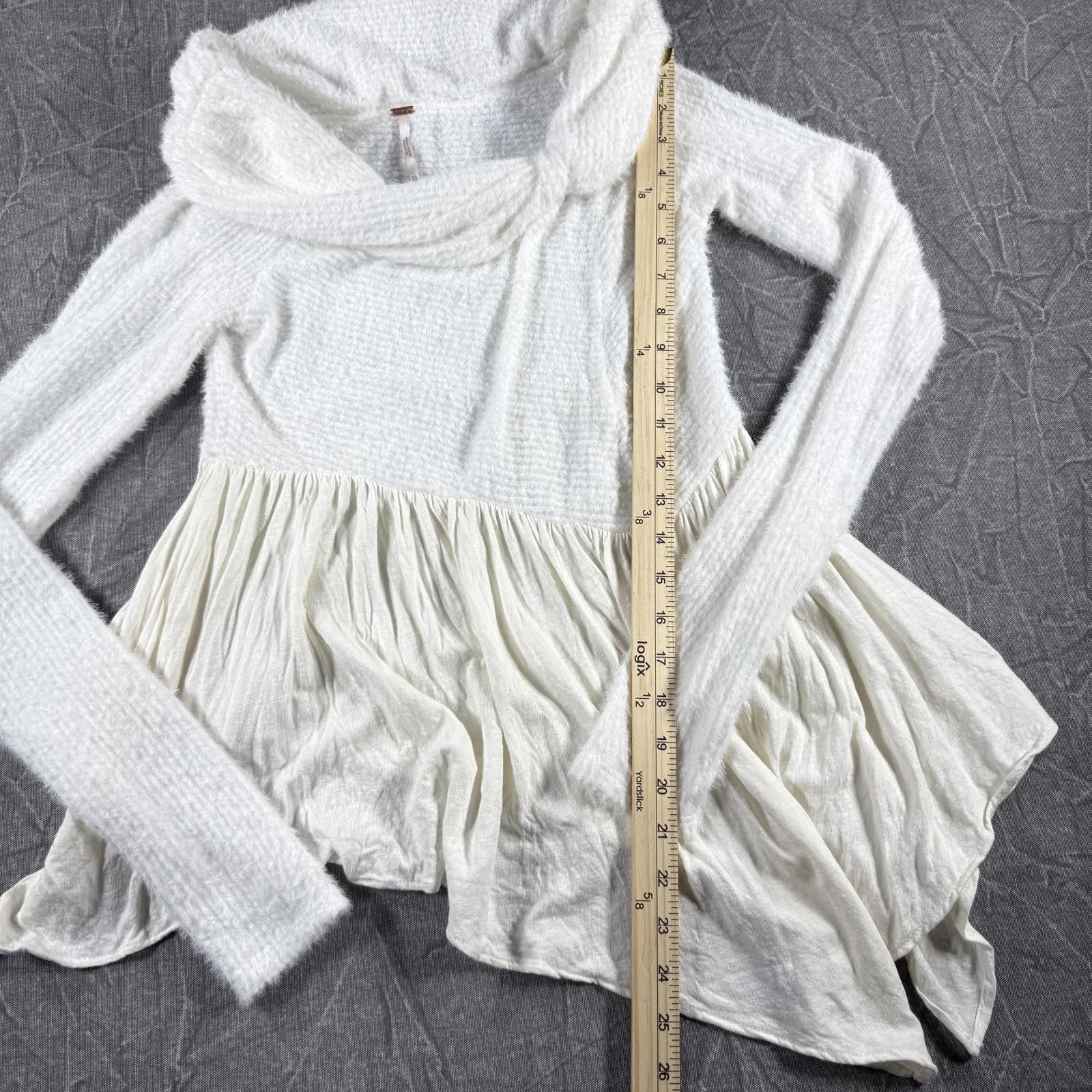 Free People Free People Shirt Women's XS White Long sleeve Size XS / US 0-2 / IT 36-38 - 4 Thumbnail