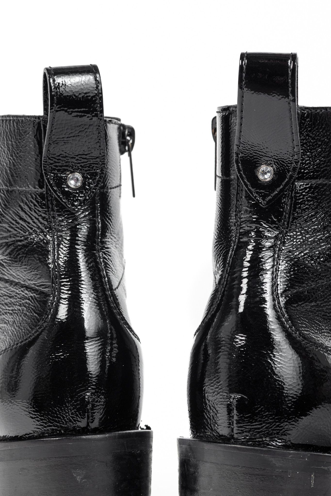 Jimmy Choo Jimmy Choo Cruz 65 Naplack Crystal/Pearl Piece Combat Boots Size US 7 / IT 37 - 10 Thumbnail