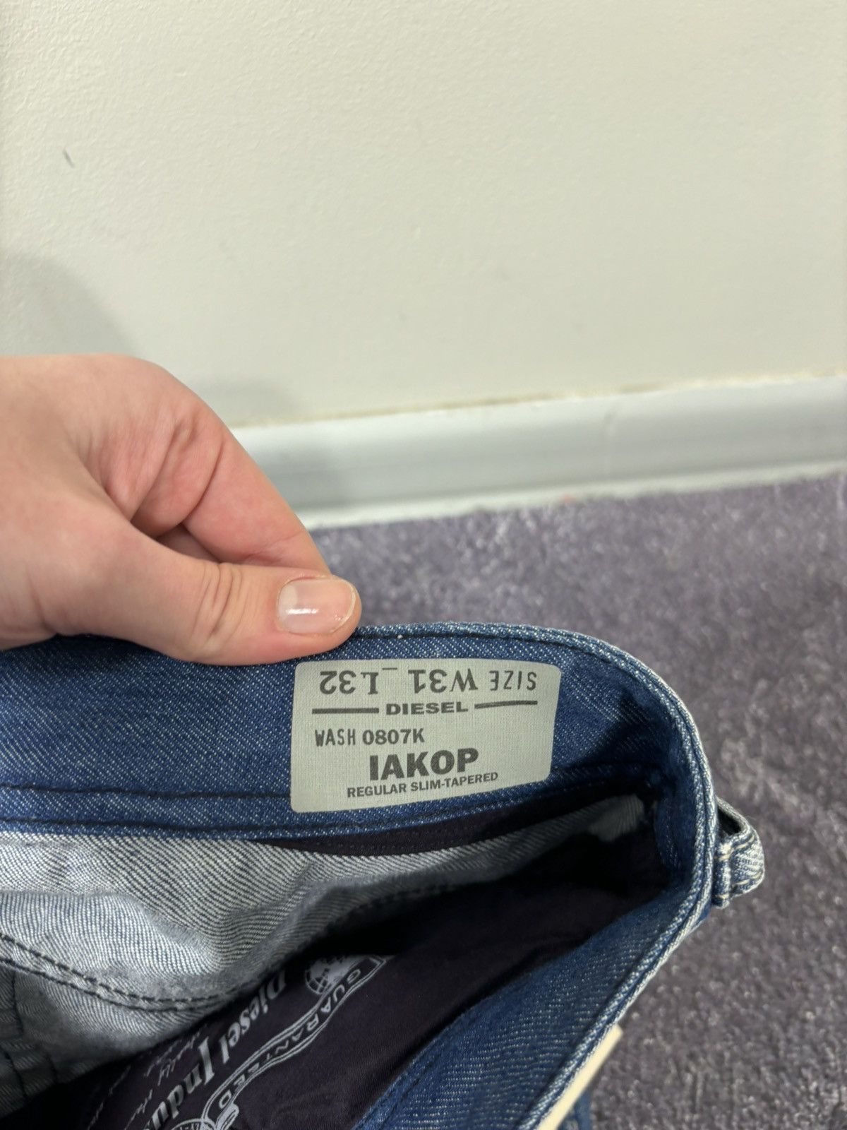 Diesel Diesel Iakop NWT Regular Slim Washed Blue Denim Jeans Size US 31 - 11 Thumbnail
