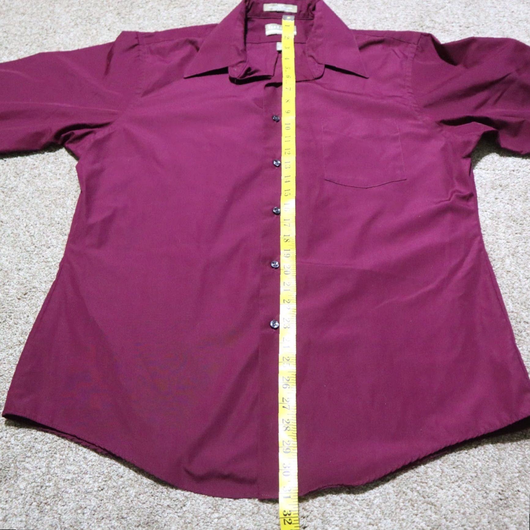 Van Heusen Van Heusen Shirt Button-Up 17 32/33 Purple Long Sleeve Mens Size 17 32/33 Cotton Blend Striped Casual Front Button-Up Shirt Mens Size US XL / EU 56 / 4 - 6 Thumbnail