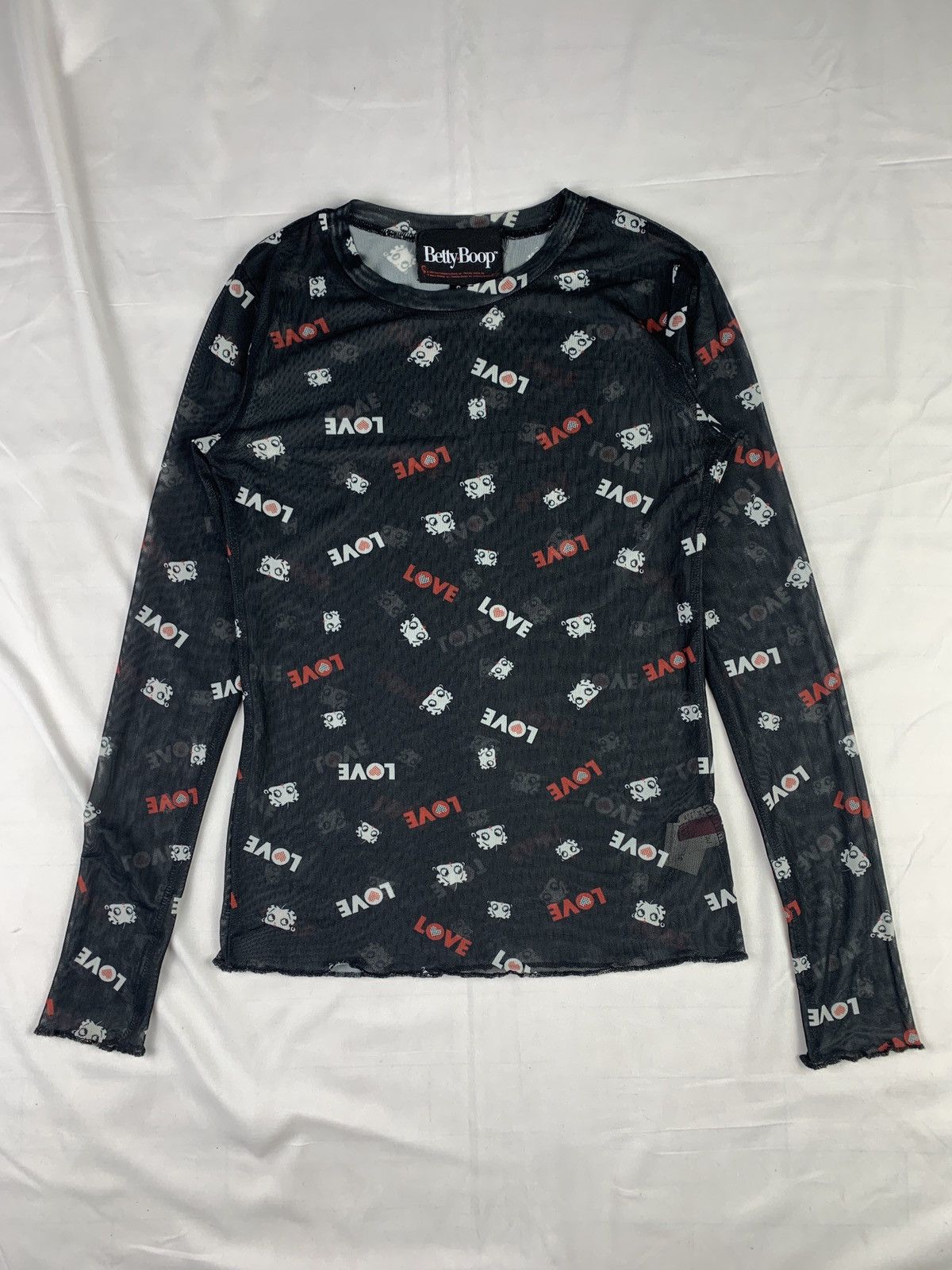 Cartoon Network 2020 Betty Boop Monogram Cute Graphiv Longsleeve Mesh Top Size S / US 4 / IT 40 - 1 Thumbnail