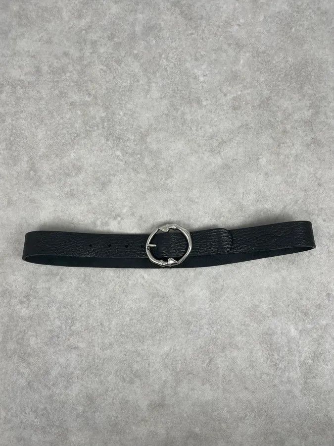 Gucci Gucci Black Snake Buckle Leather Belt Size ONE SIZE - 2 Thumbnail