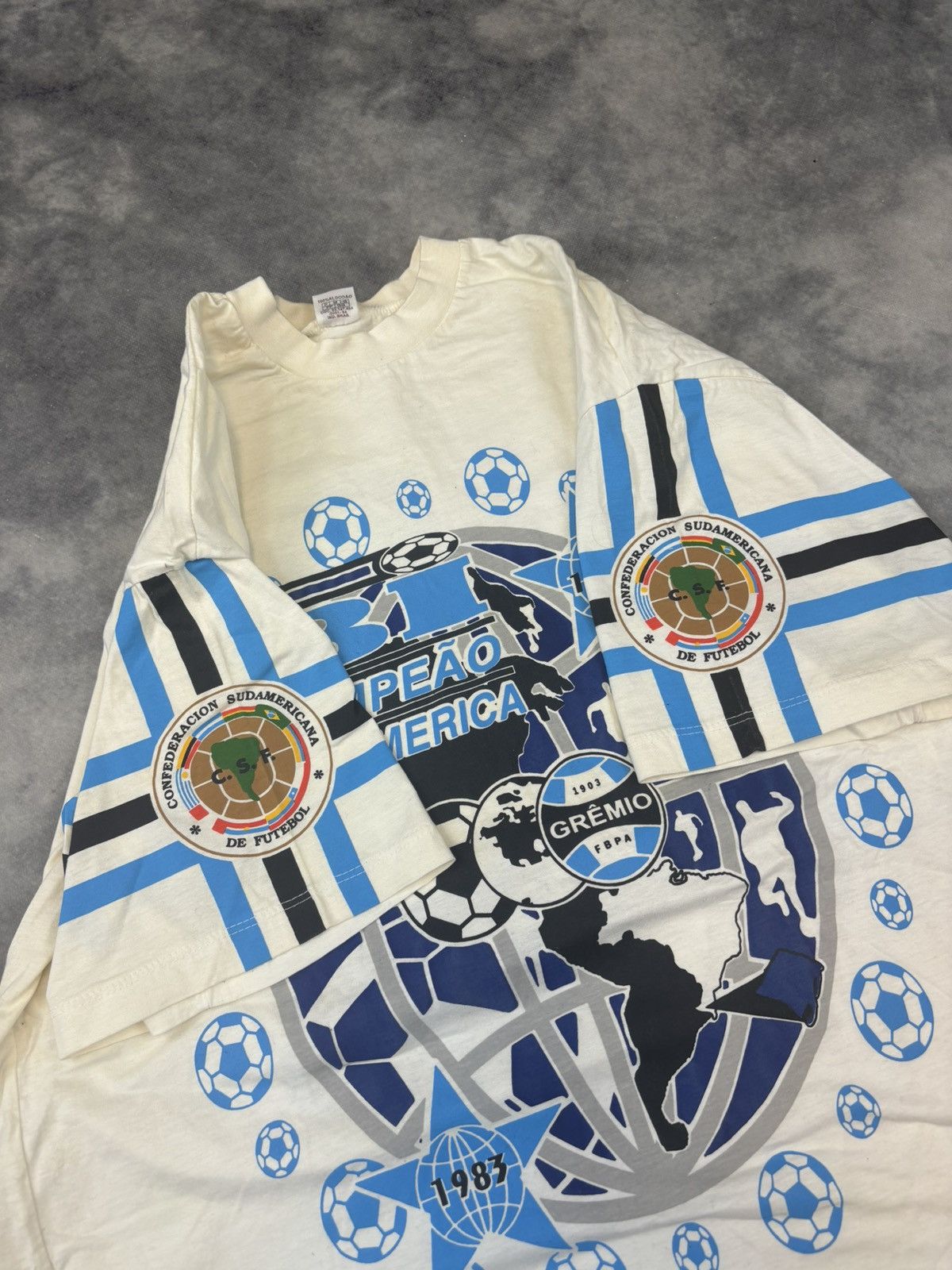 Vintage Vintage 1995 Gremio Football Shirt Soccer Brazil Santos 90s Size US L / EU 52-54 / 3 - 3 Thumbnail