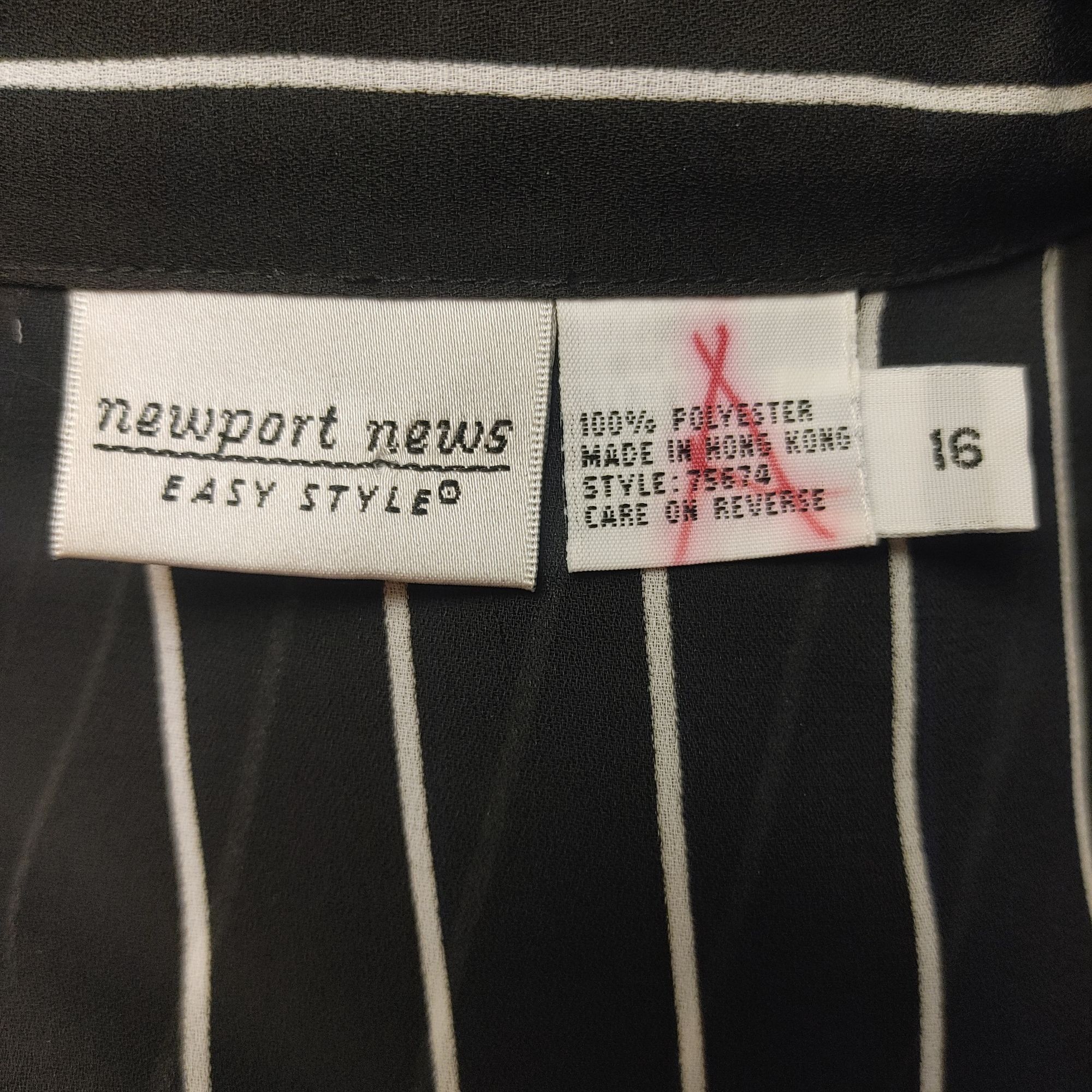 Other Newport News Easy Style Women's Black/White Striped Long Sle Size XXL / US 16-18 / IT 52-54 - 3 Thumbnail