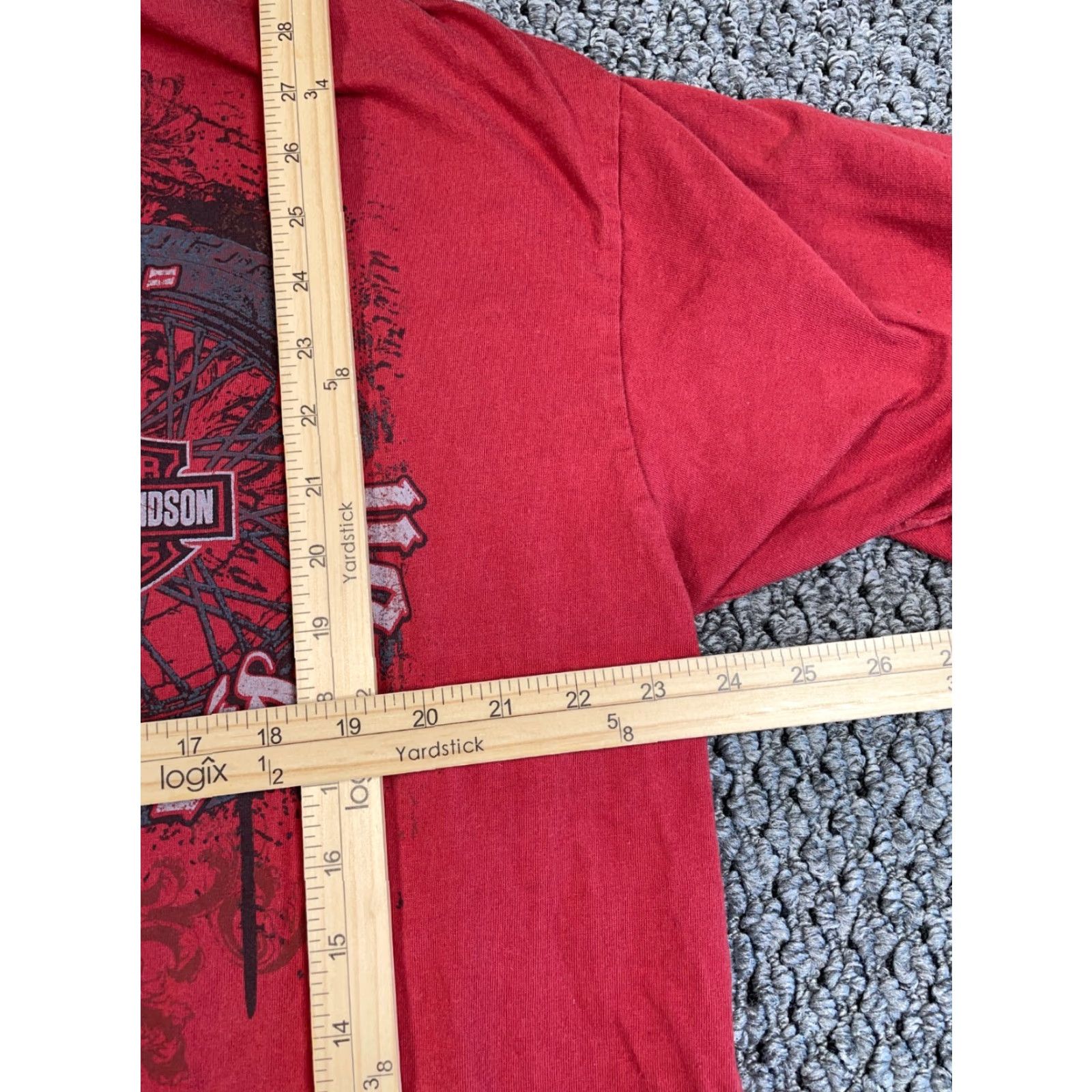 Harley Davidson Harley-Davidson Graphic Print T-Shirt Adult 2XL Red Biker Birch Run Michigan Mens Size US XXL / EU 58 / 5 - 7 Thumbnail