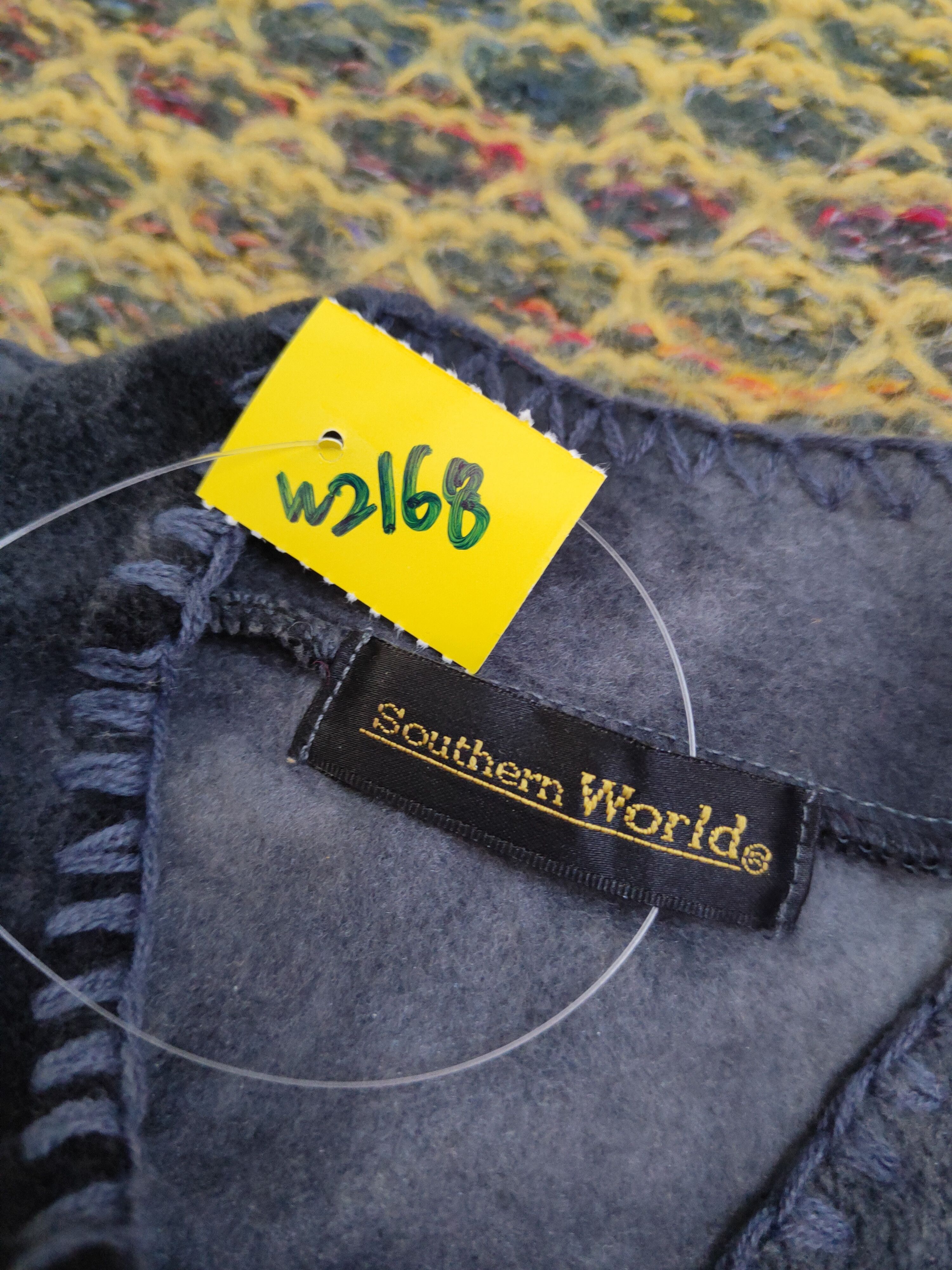 Japanese Brand × Vintage Southern World art Black Gray Wool Sweatshirts #W2168 Size L / US 10 / IT 46 - 11 Thumbnail