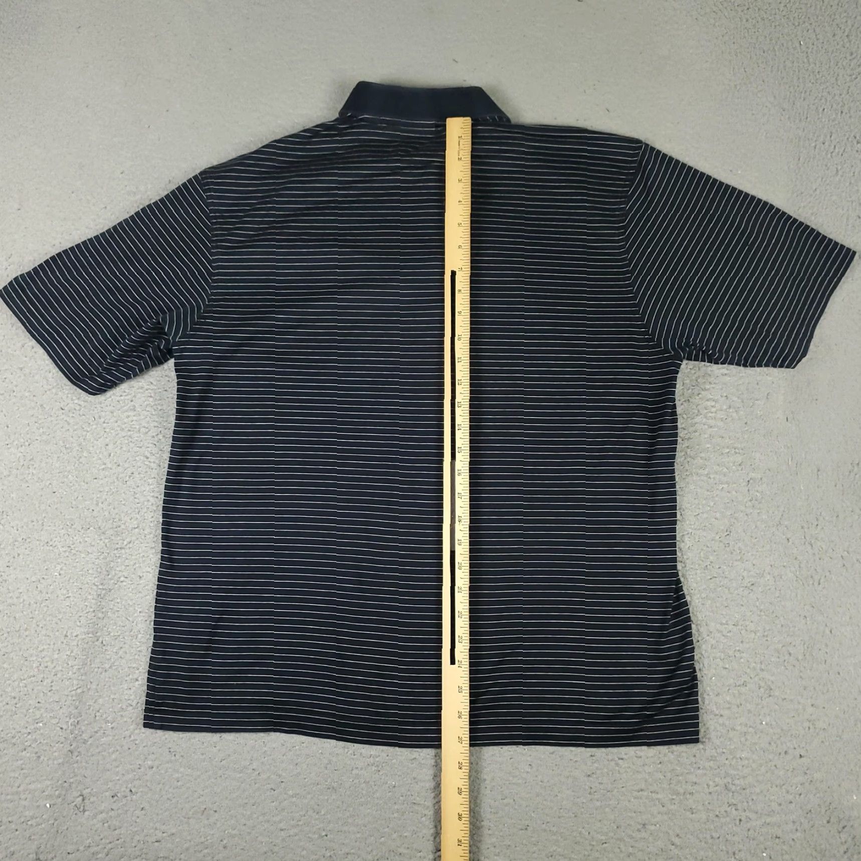 Vintage Masters Polo Shirt Mens Large Blue Stripe Golf Short Sleeve W/Logo, Casual, Knit Cotton, Spring/Summer Size US L / EU 52-54 / 3 - 5 Thumbnail