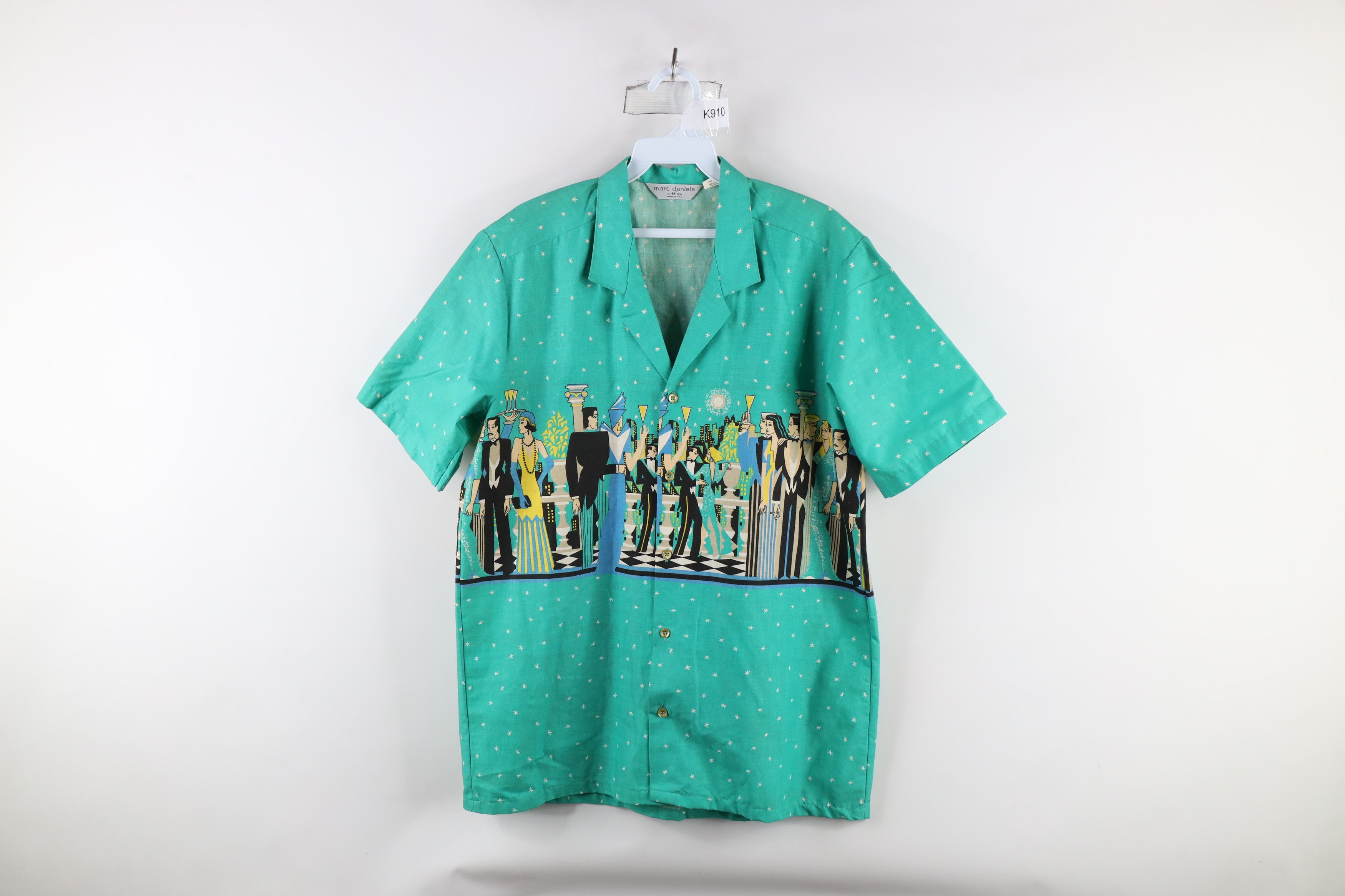 Vintage Vintage 90s Streetwear Over Print Camp Button Shirt USA Size US M / EU 48-50 / 2 - 1 Thumbnail
