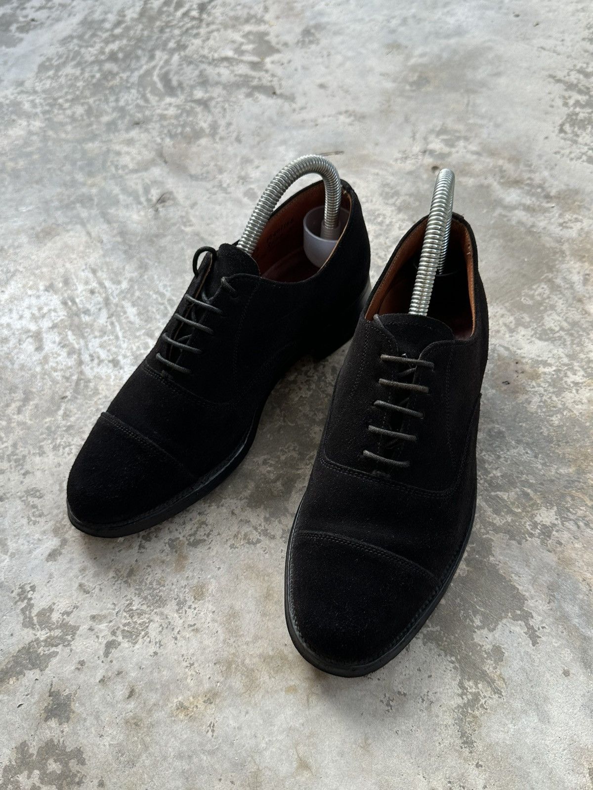 Alfred Sargent Alfred Sargent Limited Edition Suede Cap-Toe Oxford Shoes Size US 5 / EU 37 - 1 Thumbnail