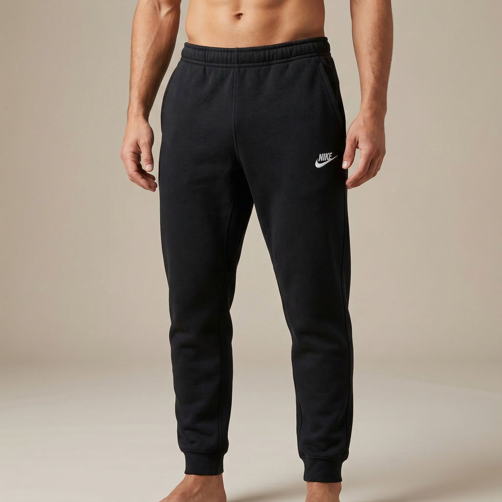 Nike Nike Men's Joggers Black Fleece Tapered Sweatpant Gym Size L Size US L / EU 52-54 / 3 - 1 Thumbnail