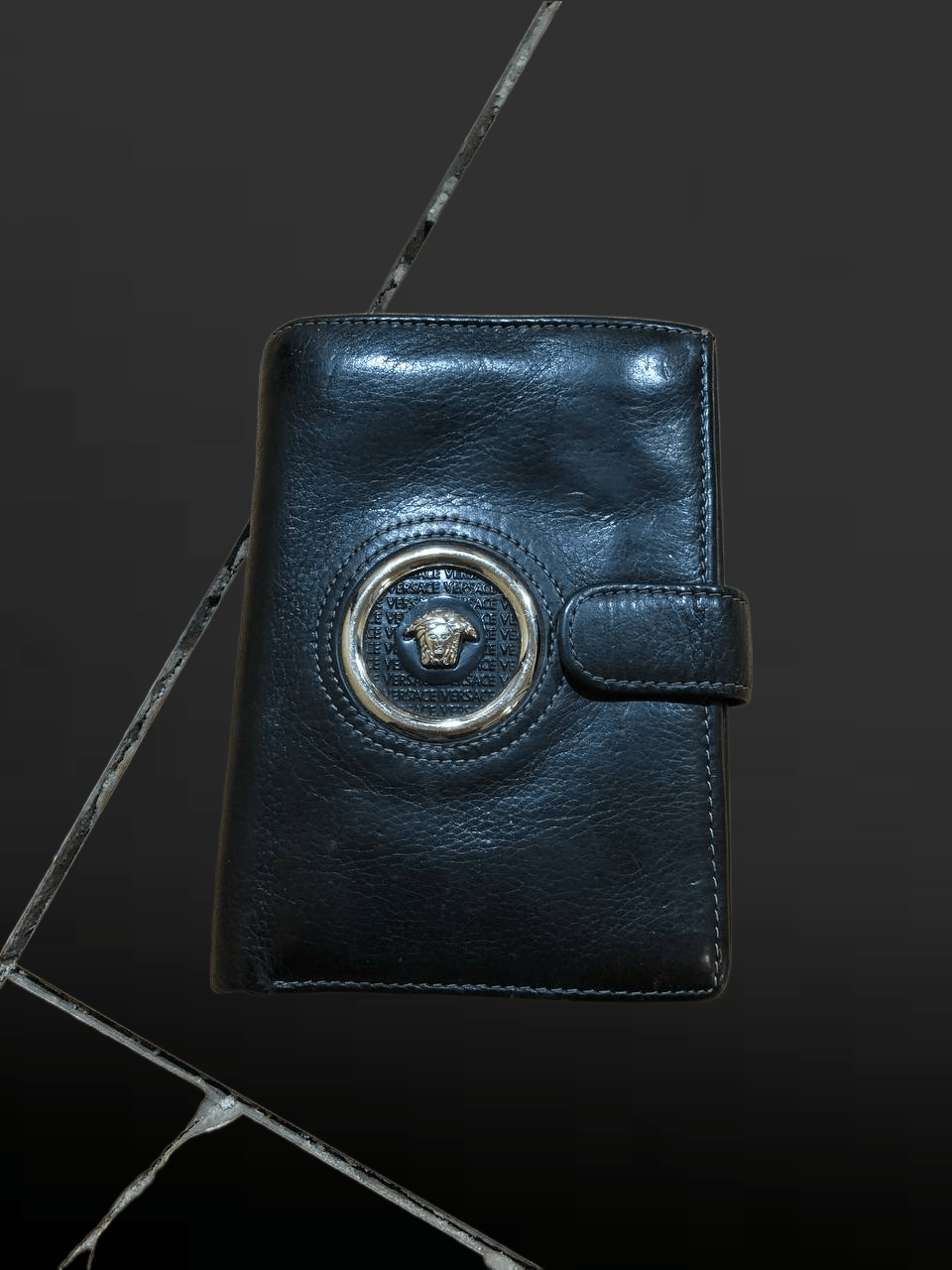 Versace Versace Black Leather Medusa Head Wallet Size ONE SIZE - 1 Thumbnail