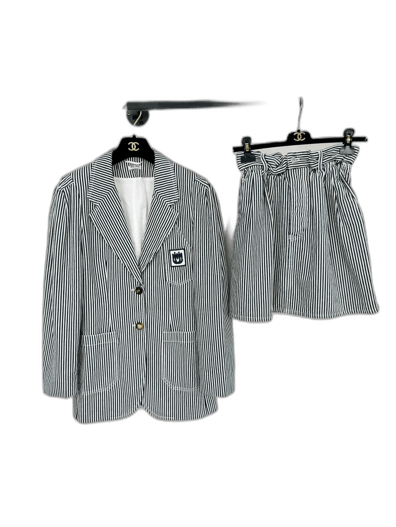 Prada Miu Miu Striped Suit Set for Spring Autumn -2505 Size M / US 6-8 / IT 42-44 - 1 Thumbnail