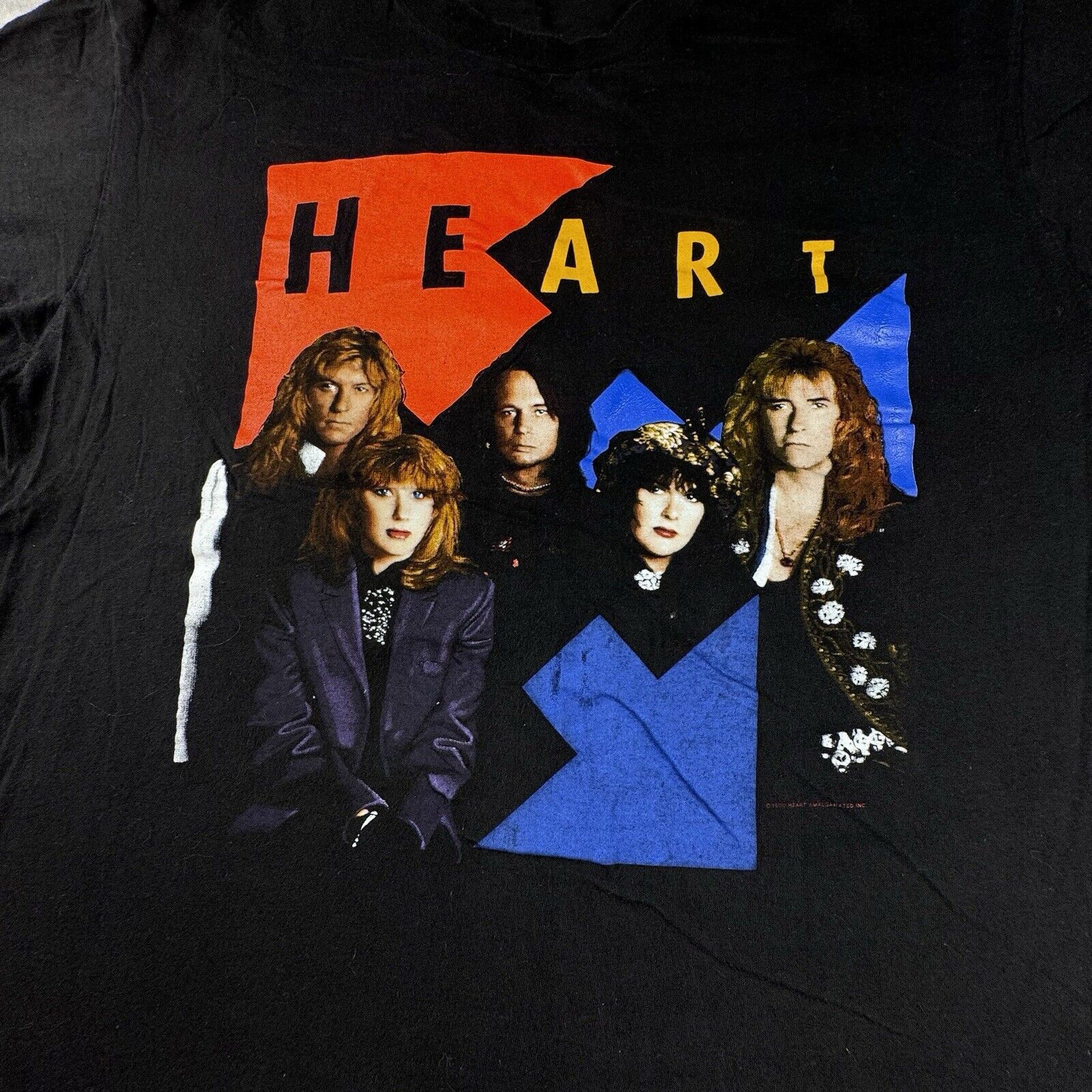 Hanes Vintage HEART World Tour 1990 Single Stitch T-Shirt Black XL Size US XL / EU 56 / 4 - 2 Thumbnail