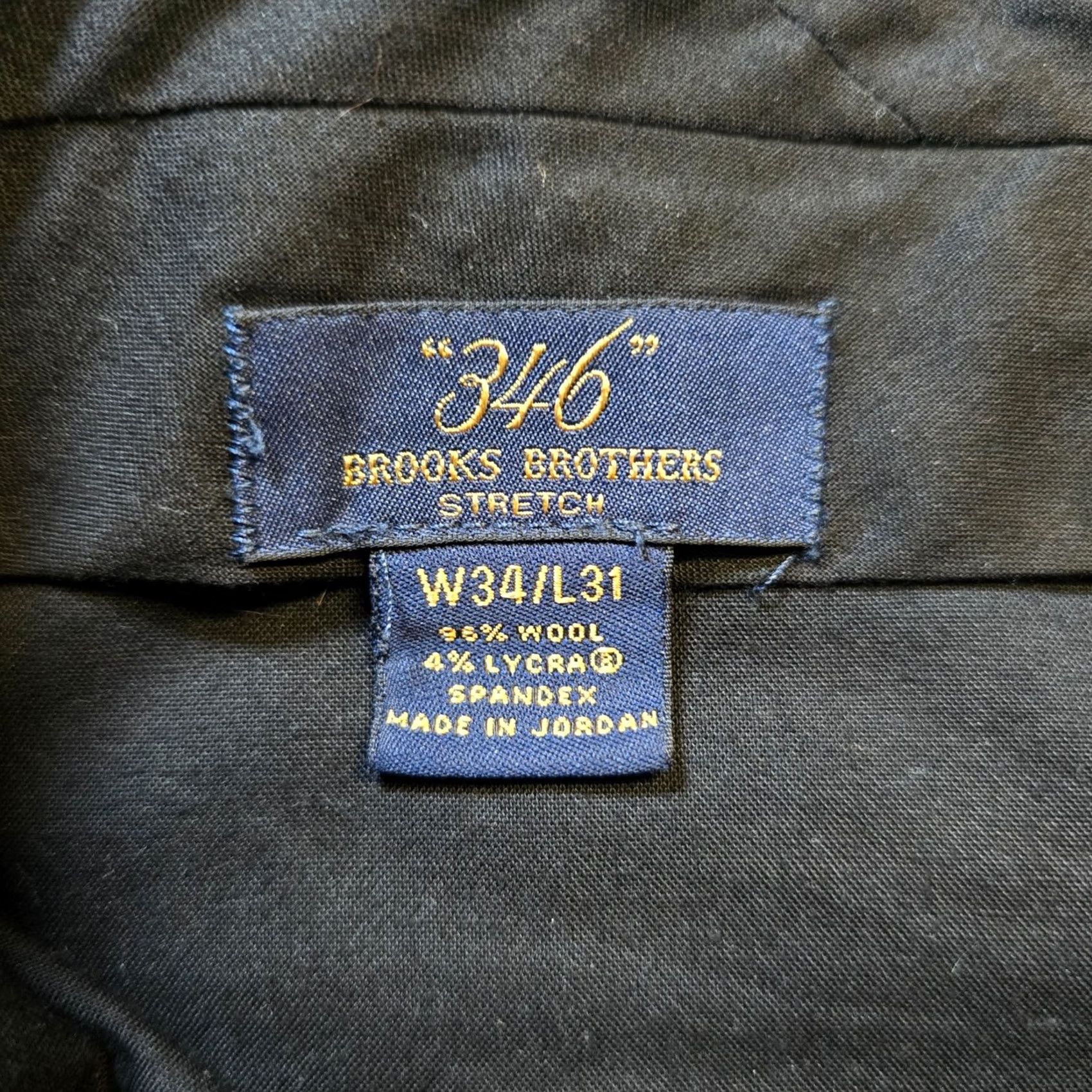 Brooks Brothers Brooks Brothers Pants Mens Size 34x31 Black Wool Flat Front Classic Dress Pants Slacks Career Basic Straight Leg Size US 34 / EU 50 - 5 Thumbnail