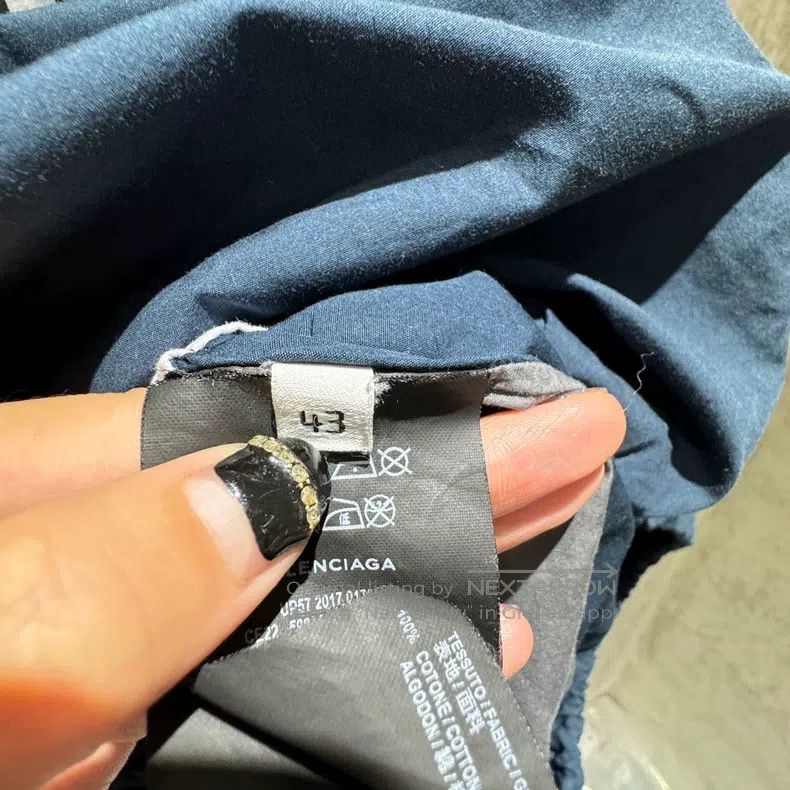 Balenciaga Balenciaga Gray Blue Patchwork Windbreaker Size US S / EU 44-46 / 1 - 5 Thumbnail