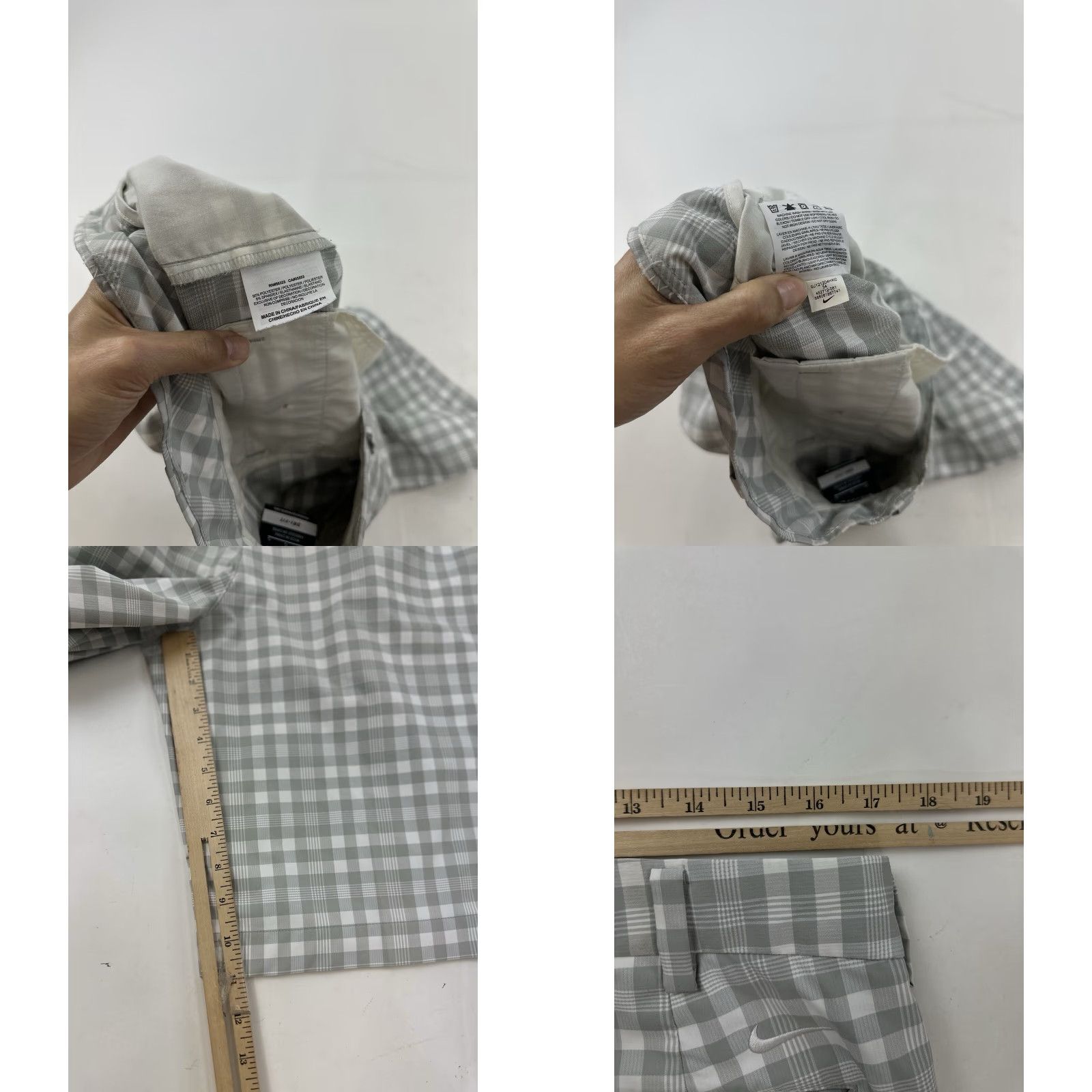 Nike Nike Golf Shorts Men’s 34 Grey Plaid Chino Sports Tiger Woods Casual Mens 34 Grey plaid Nike Shorts Size US 34 / EU 50 - 8 Thumbnail