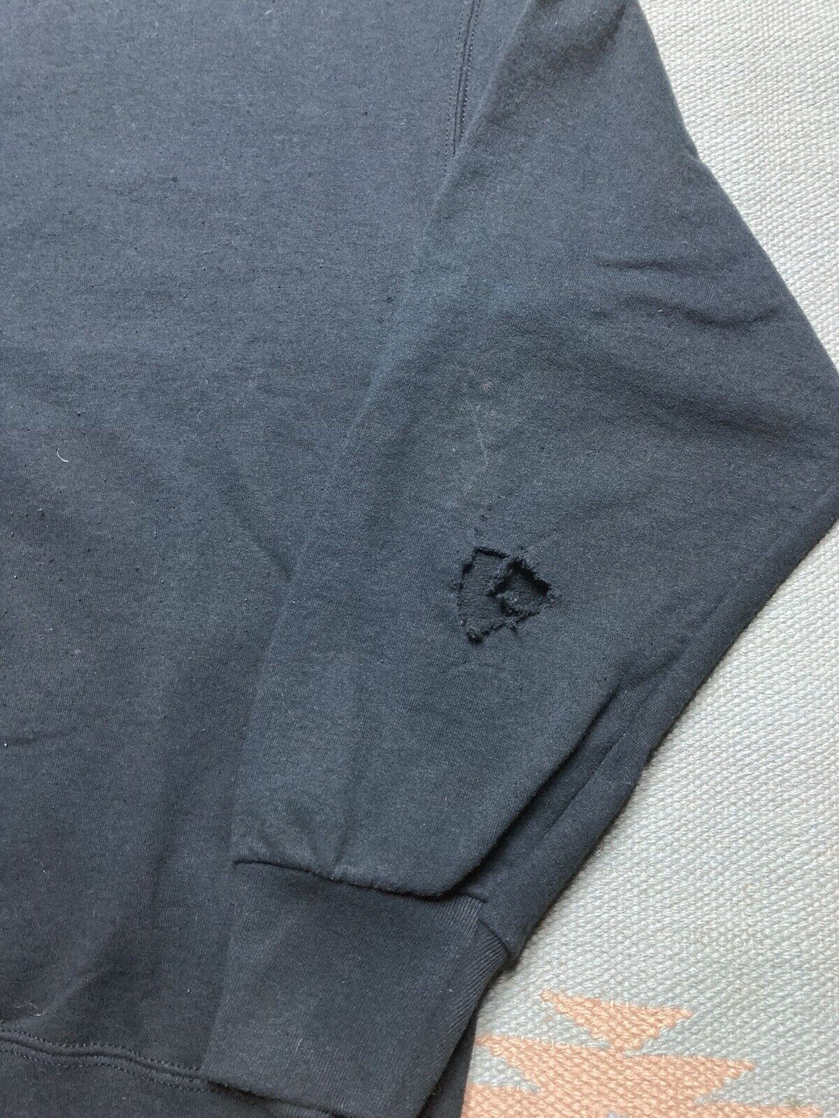 Vintage 80s sweatshirt blank black grunge goth faded distressed XL Size US XL / EU 56 / 4 - 3 Thumbnail