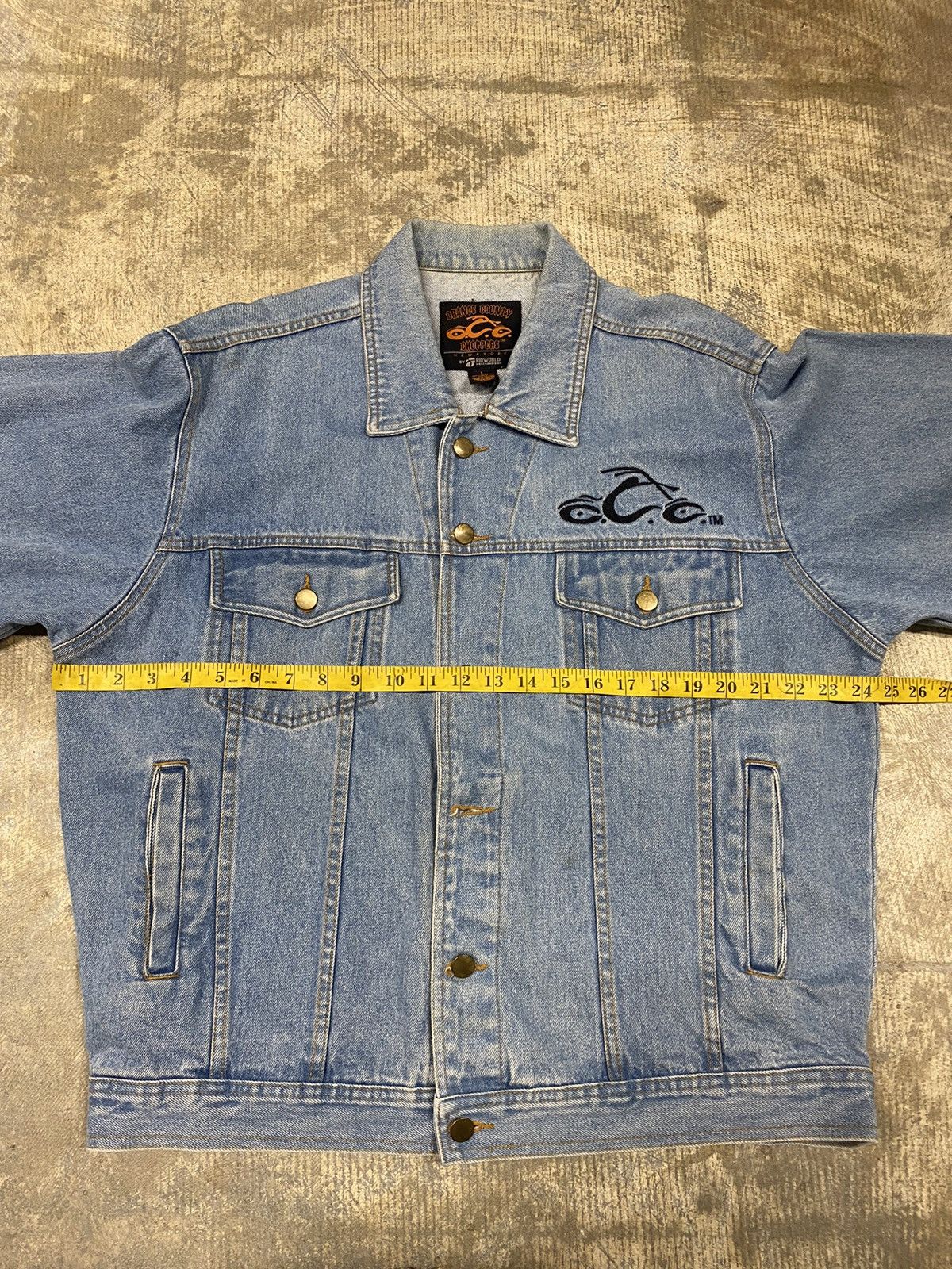 Vintage Vintage Orange County Choppers embroidered Denim Jacket Size US L / EU 52-54 / 3 - 11 Thumbnail