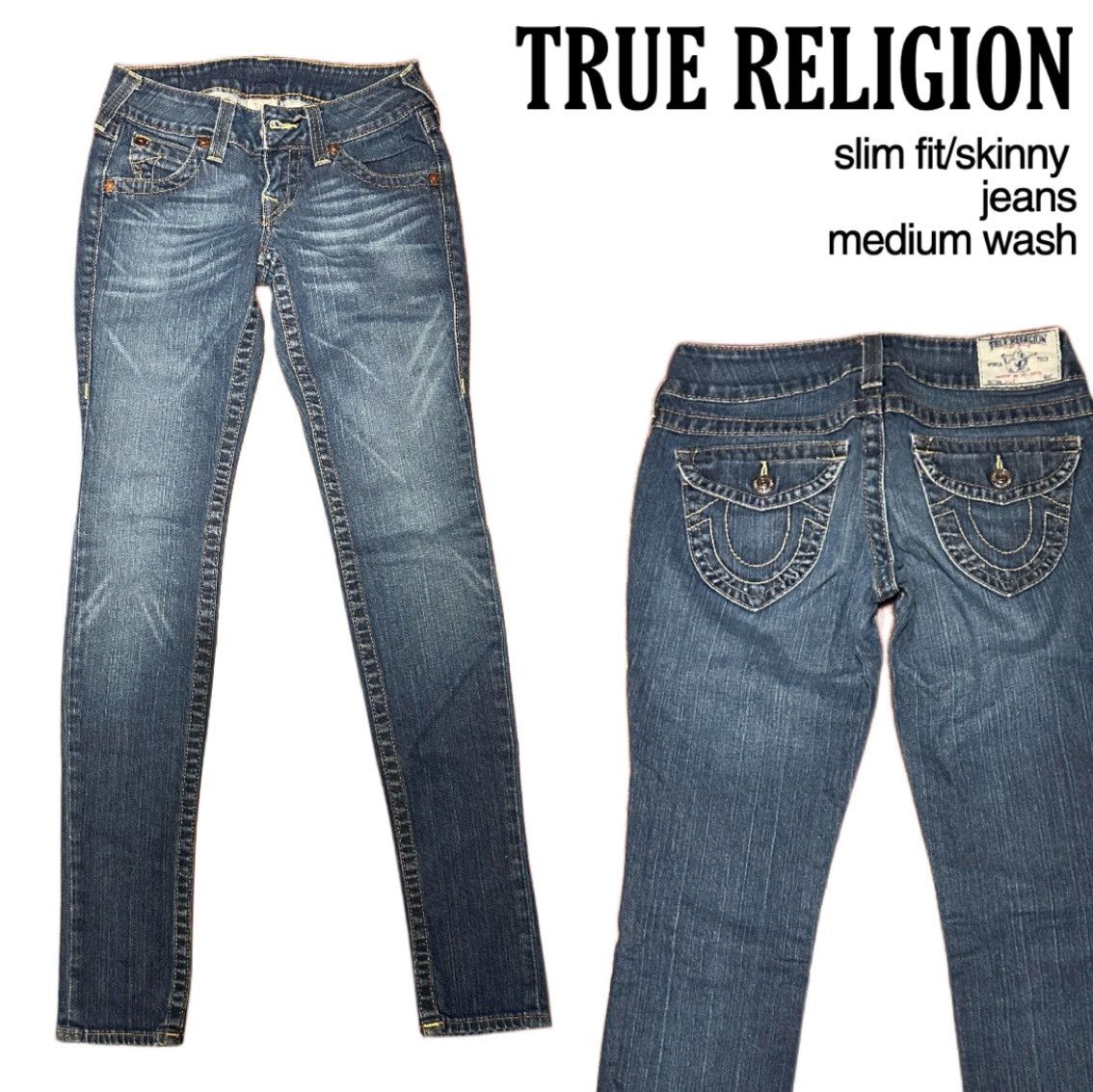 True Religion True religion - skinny slim fit jeans Size 26" / US 2 / IT 38 - 1 Thumbnail