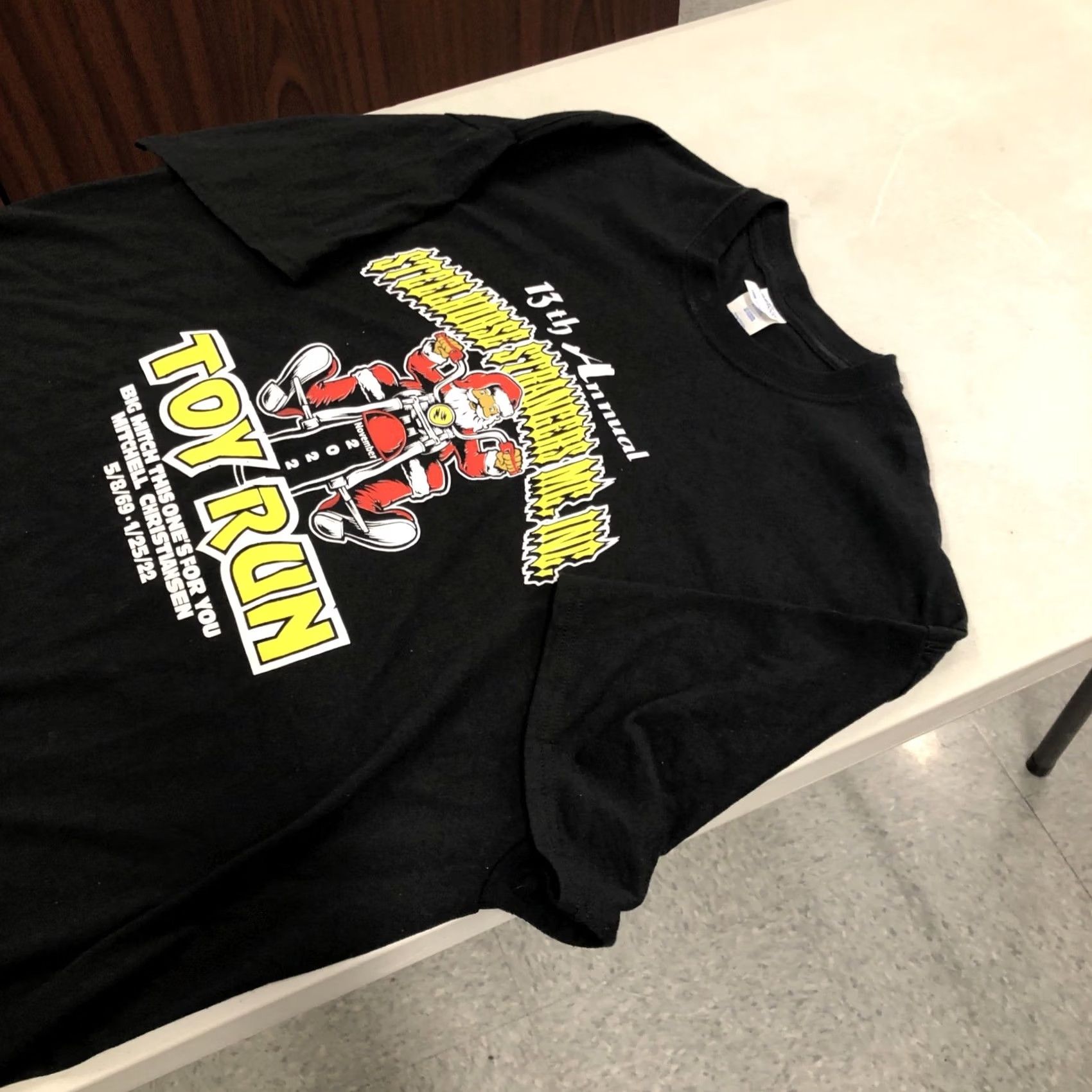 Port & Company VINTAGE Santa Claus Motorcycle T-Shirt Steelhorse Strangers of NC Toy Run 2022 XL Black Men Graphic Tee 2000s Size US XL / EU 56 / 4 - 7 Thumbnail