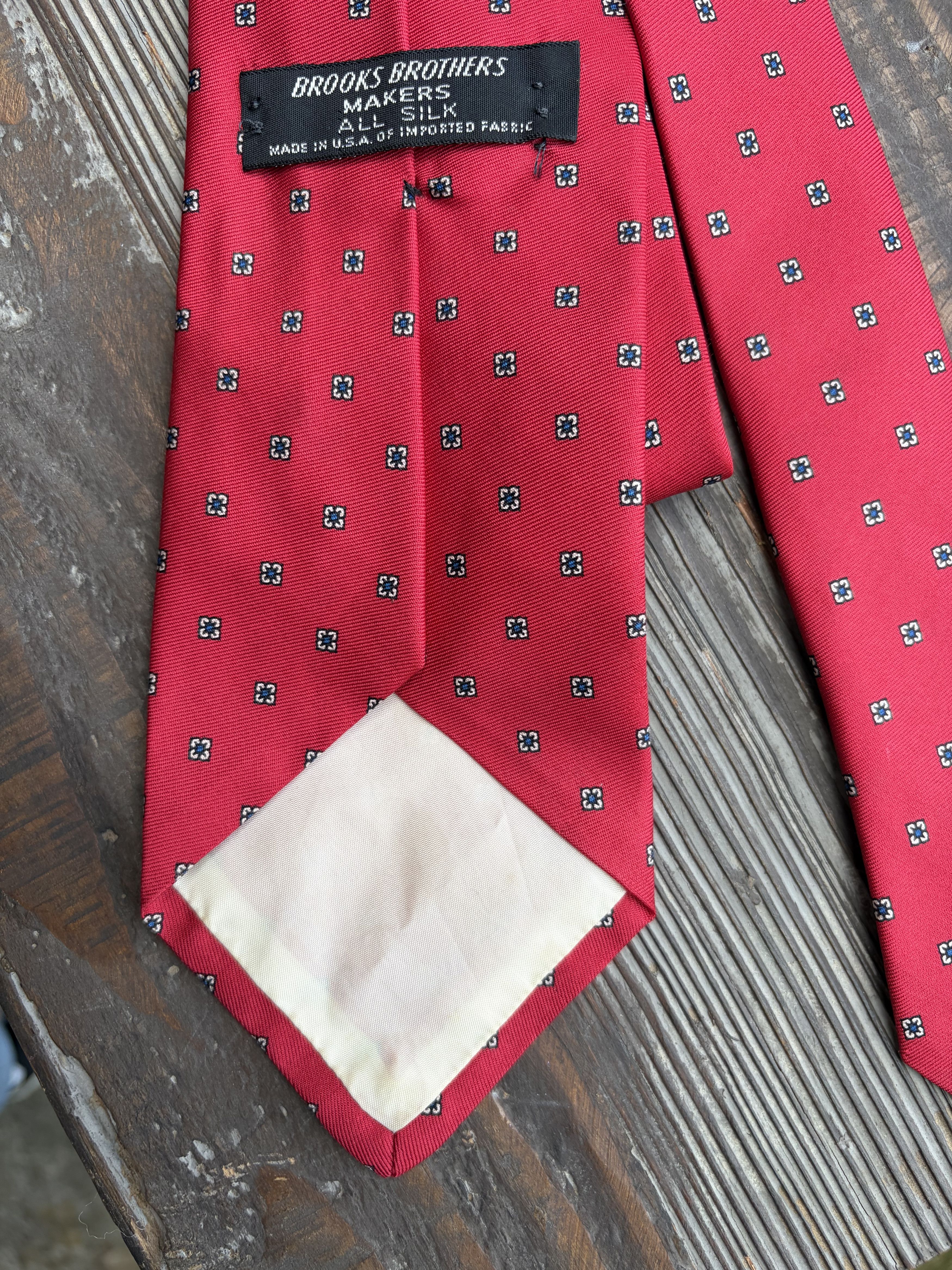 Brooks Brothers Vintage Brook Brothers Silk Red Tie Size ONE SIZE - 6 Thumbnail