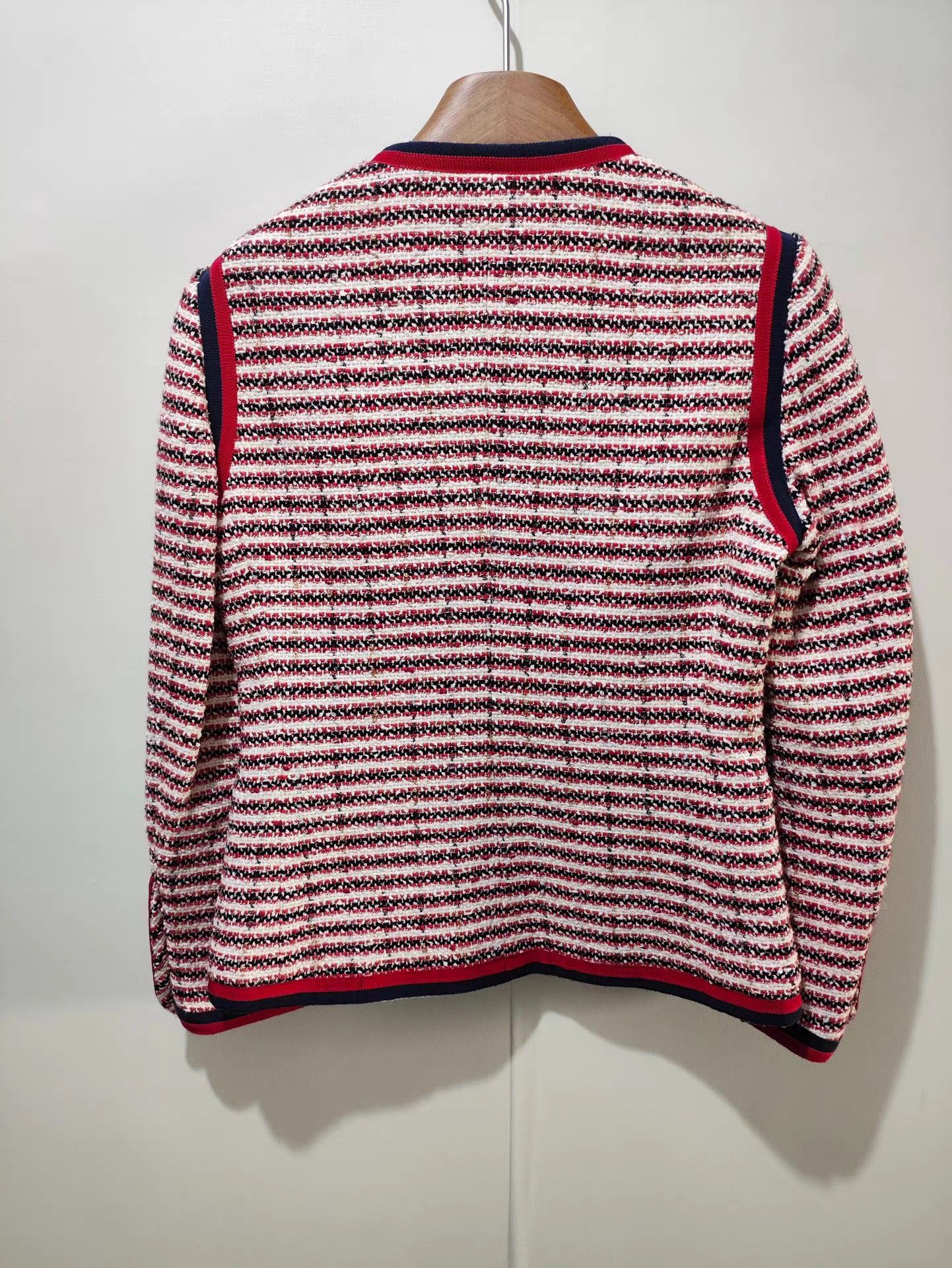 Gucci Gucci Red Striped Tweed Jacket K13 Size S / US 4 / IT 40 - 2 Thumbnail