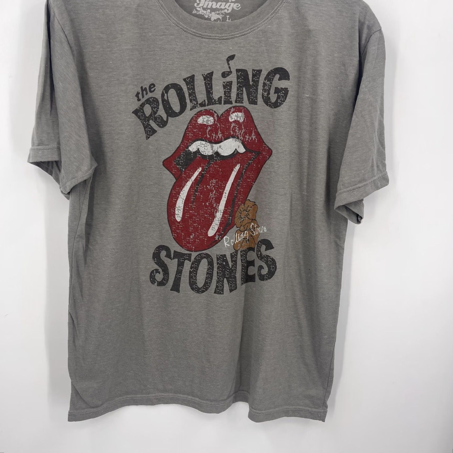Vintage Image Rolling Stones Tshirt Womens Large Gray Short Sleeve Band Tee Size L / US 10 / IT 46 - 4 Thumbnail