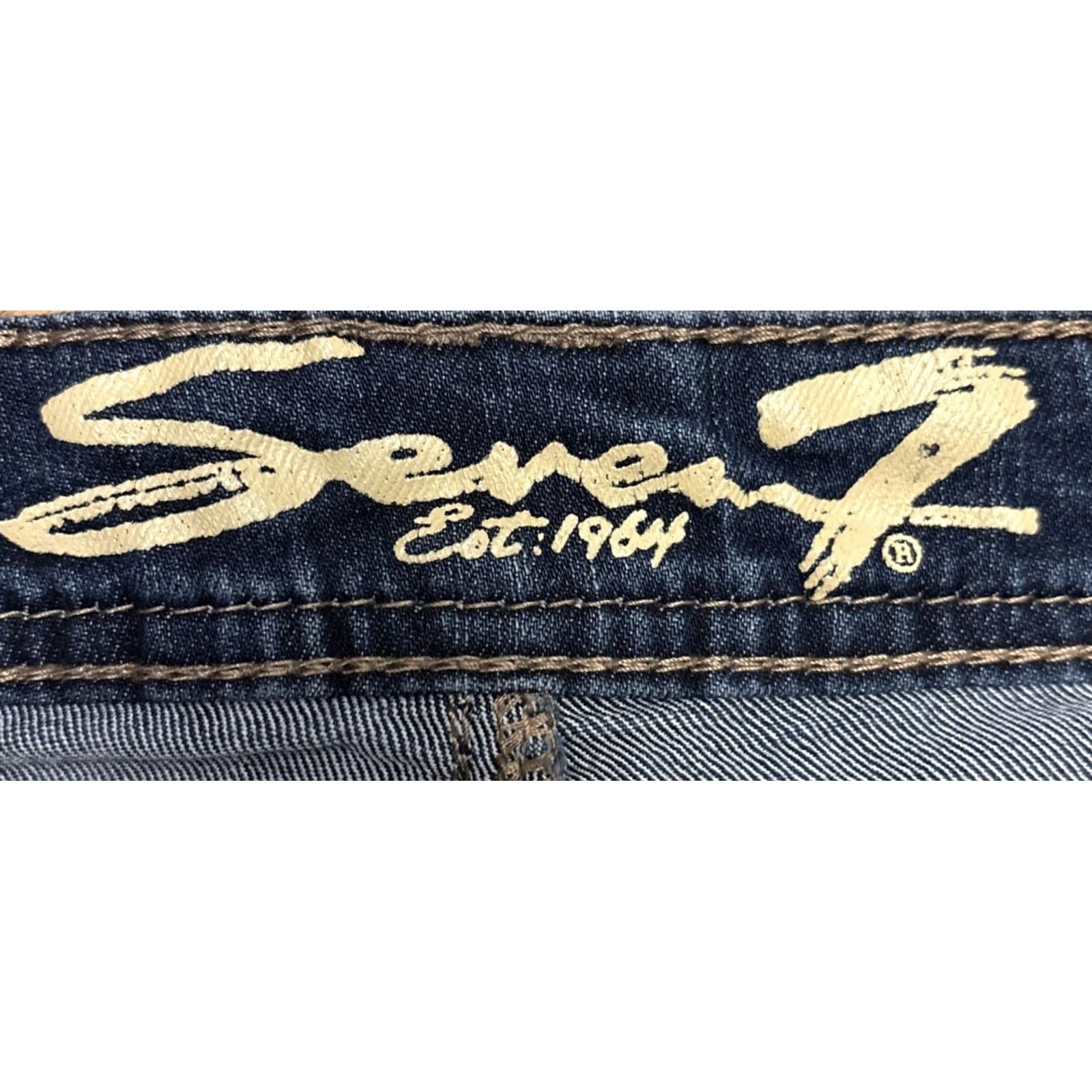 Vintage Seven7 Jeans Bootcut Denim 5-Pocket Stretch Blue 30x32 Womens Size 6 Regular Sit Rise 7" Vintage No Size 28" / US 6 / IT 42 - 5 Thumbnail