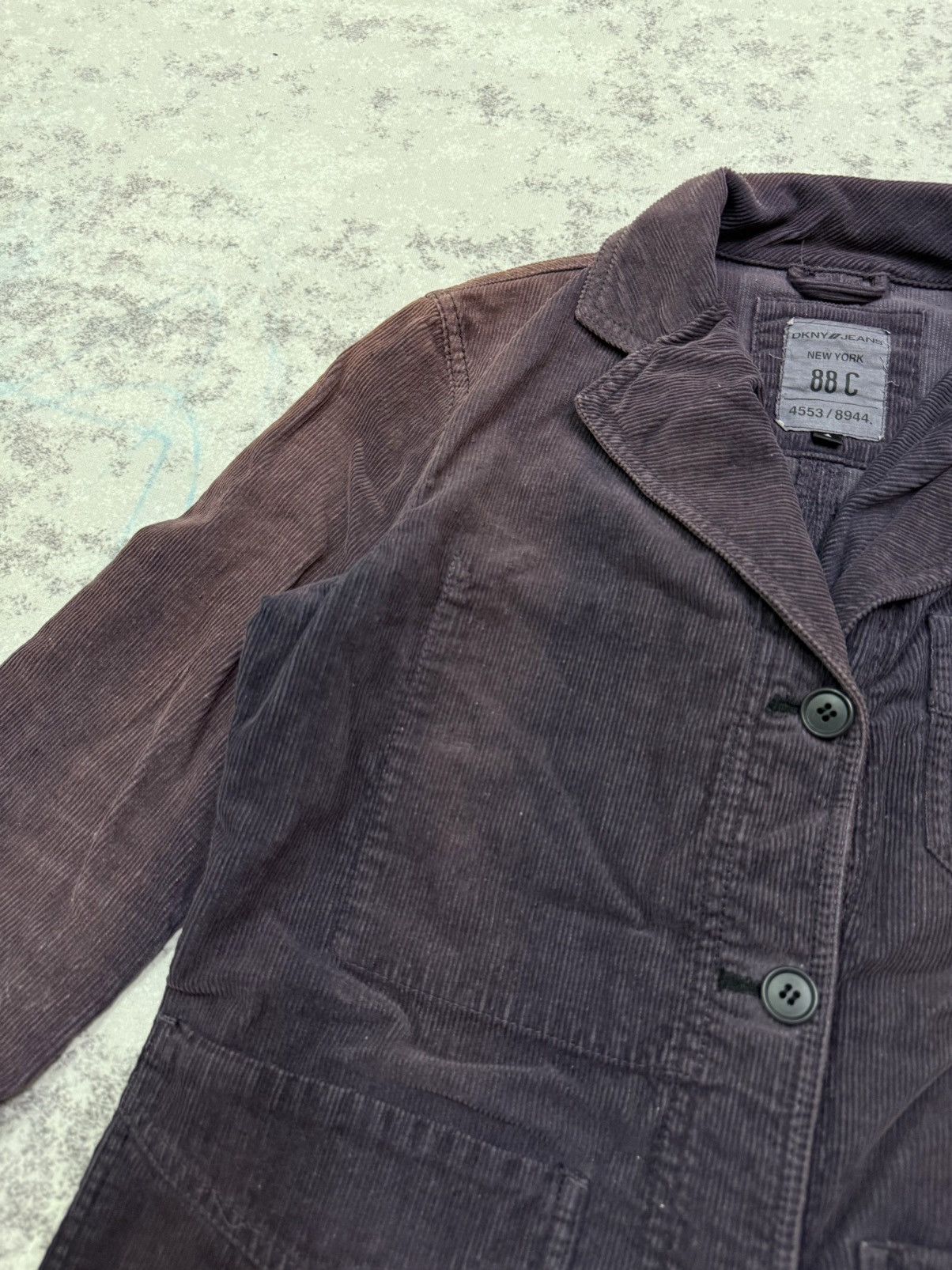 DKNY SUN FADED DKNY OPEN COLAR CUDROY COATS JACKET Size XS / US 0-2 / IT 36-38 - 4 Thumbnail