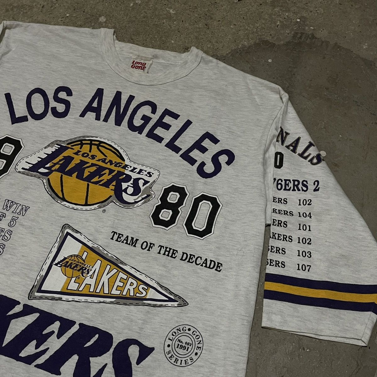 Vintage Vintage l.a. lakers nba world championship 90s t-shirt Size US XL / EU 56 / 4 - 4 Thumbnail