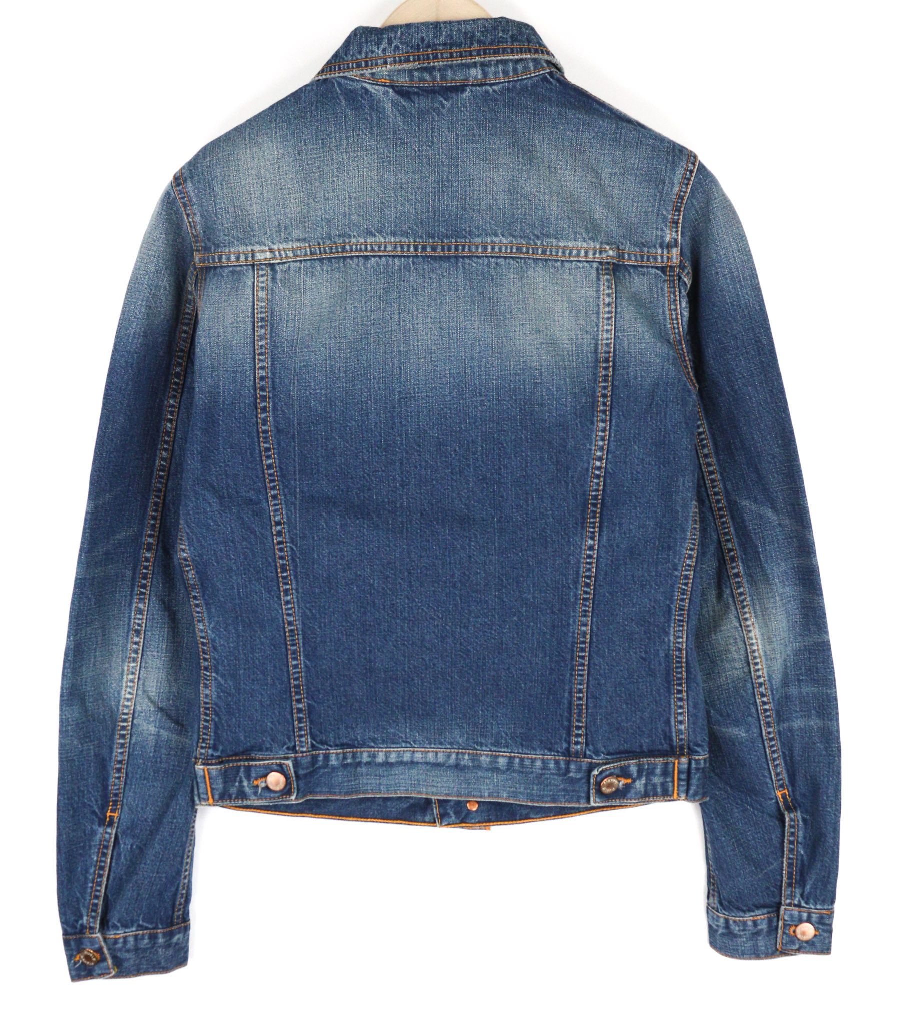 Nudie Jeans TERRY S Worn Washed Blue Denim Jacket 81074 Size US S / EU 44-46 / 1 - 2 Thumbnail