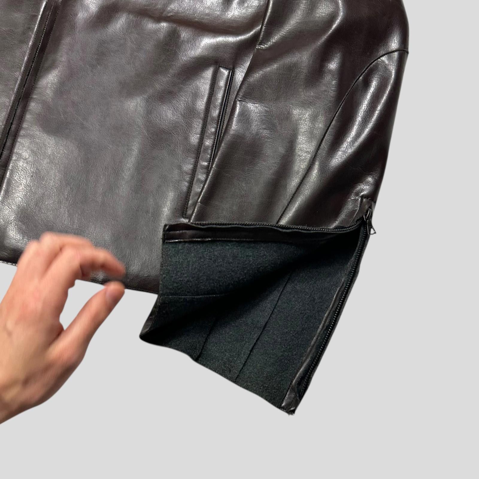 Neil Barrett Neil Barrett AW00 PVC & Wool Leather Like Moto Jacket - L/XL Size US M / EU 48-50 / 2 - 3 Thumbnail